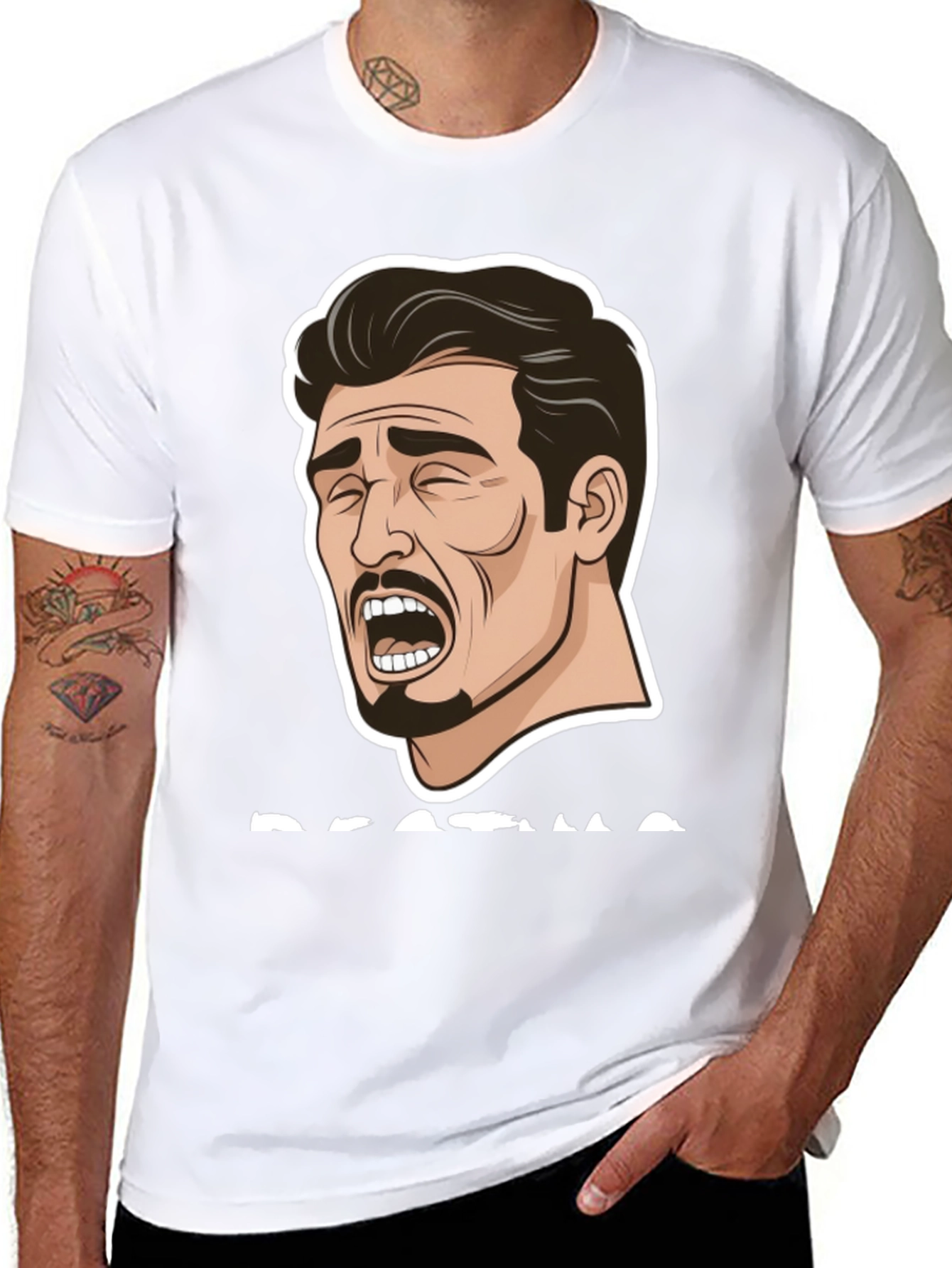 Dramatic Meme Graphic T-Shirt - Black