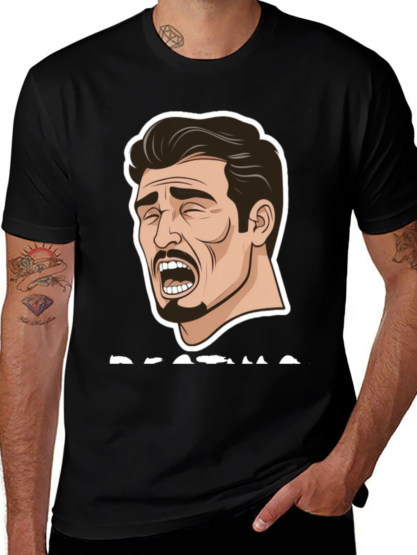 Dramatic Meme Graphic T-Shirt - Black