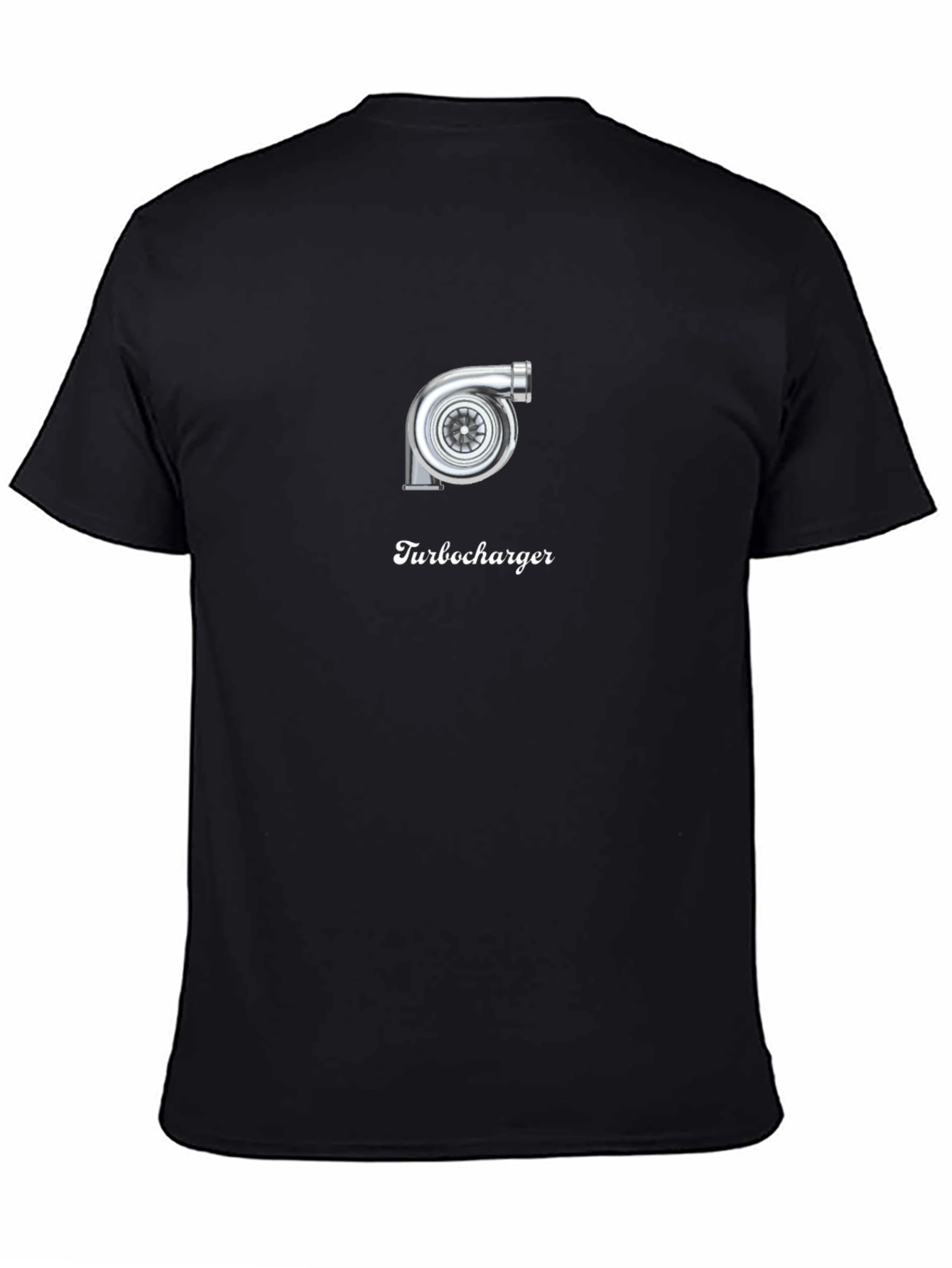 Turbocharger Graphic Tee - Black Cotton T-Shirt