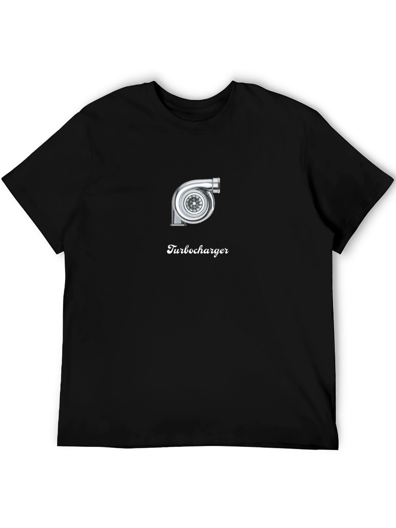 Turbocharger Graphic Tee - Black Cotton T-Shirt