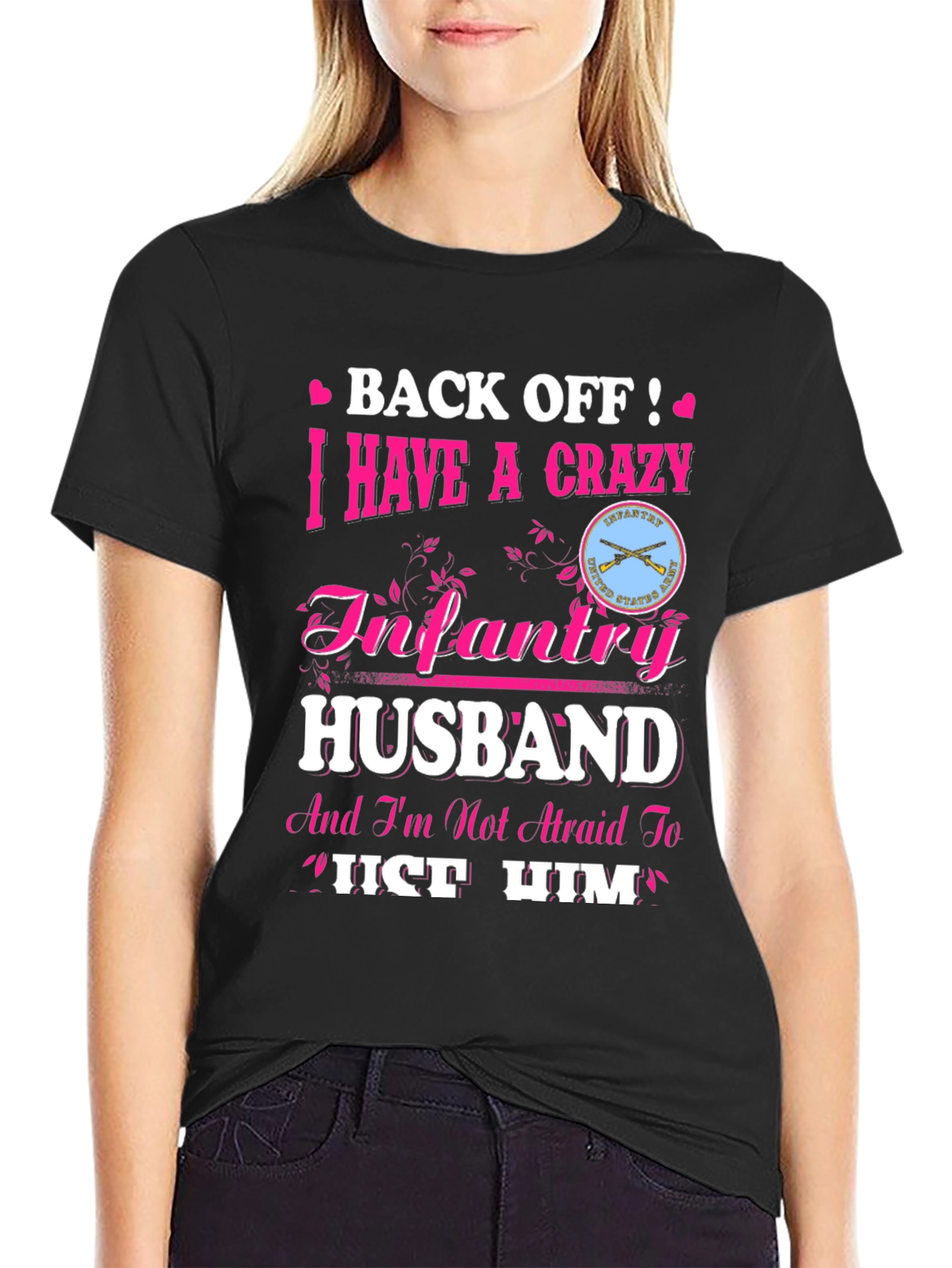 Crazy Infantry Husband Novelty Graphic Tee