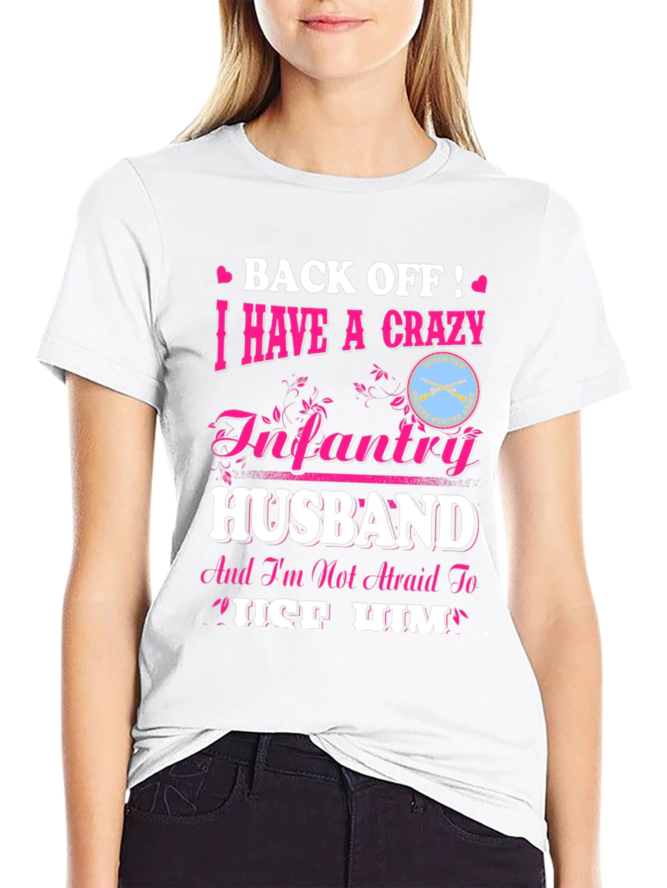 Crazy Infantry Husband Novelty Graphic Tee