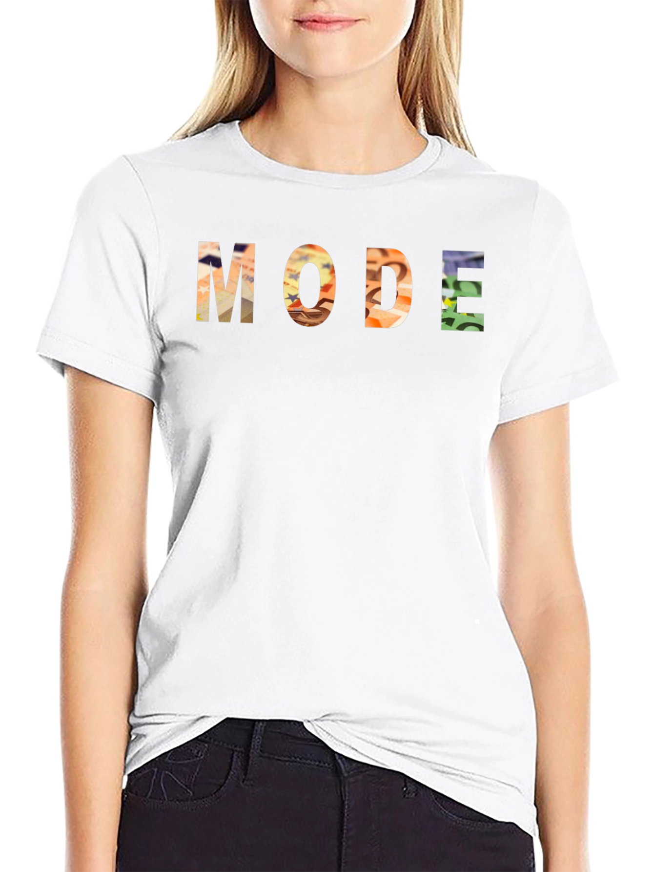 MODE Graphic Print Crew Neck T-Shirt