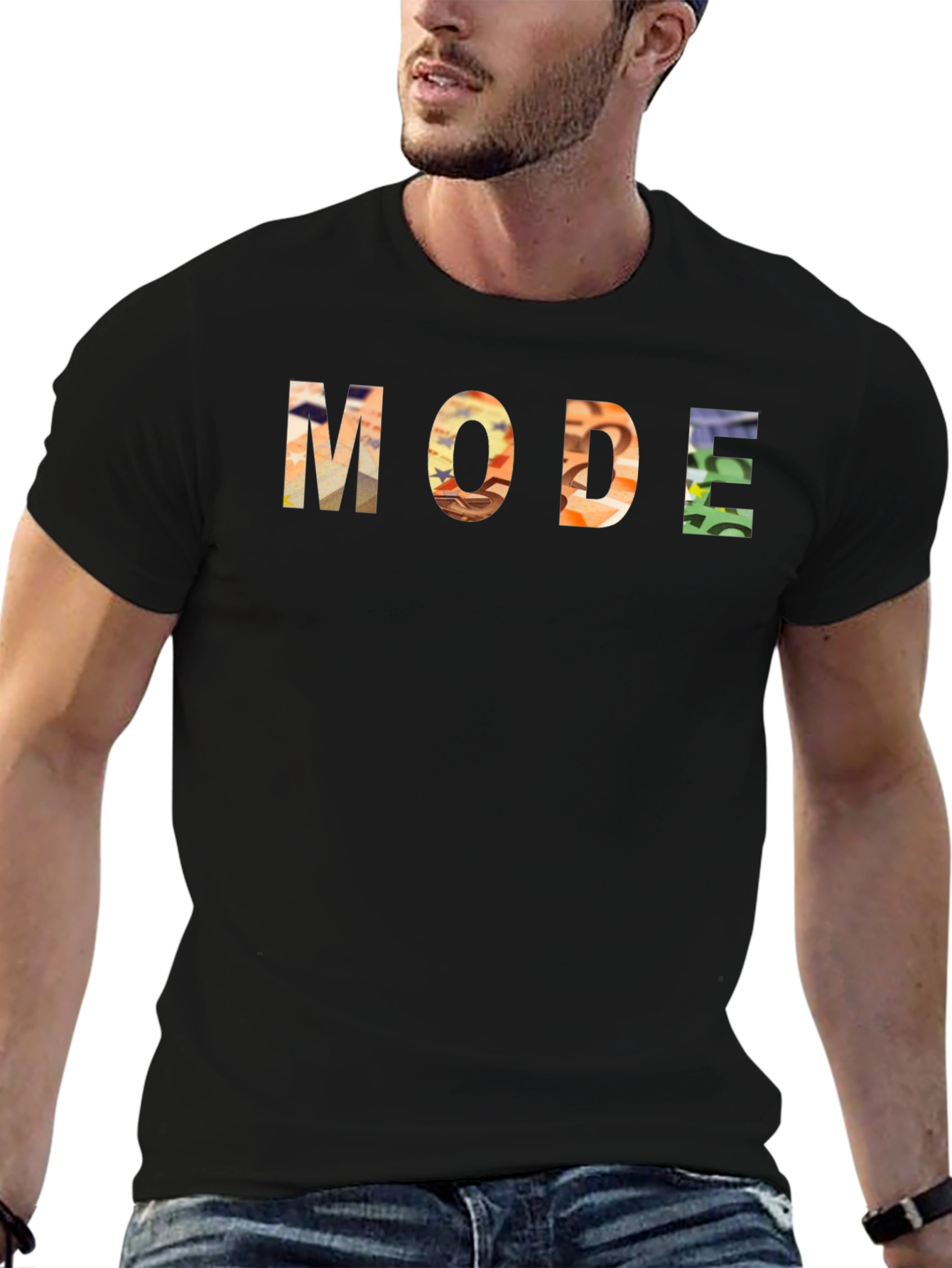 MODE Graphic Print Crew Neck T-Shirt
