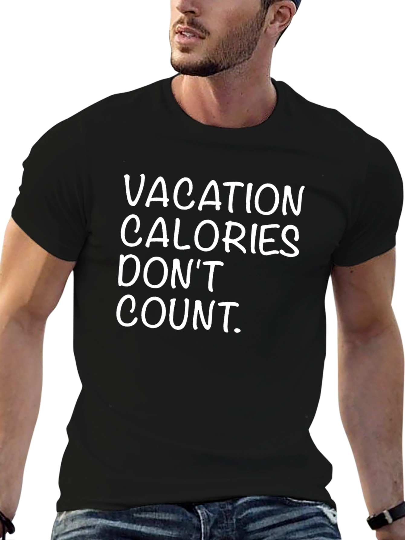 Vacation Calories Dont Count Black Tee