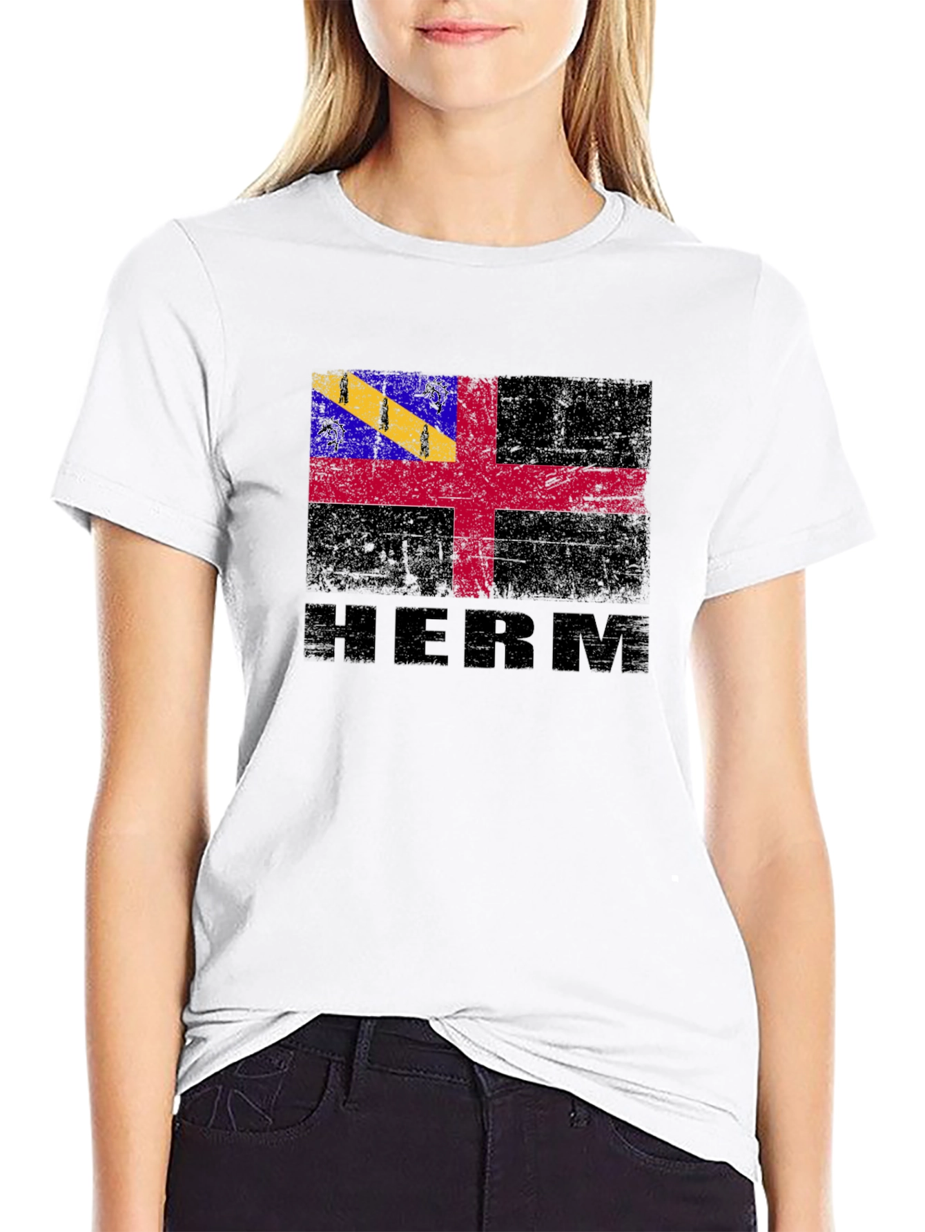 HERM Flag Graphic Tee - Black T-Shirt