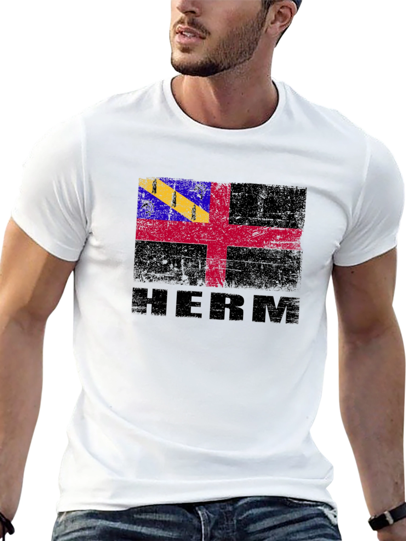 HERM Flag Graphic Tee - Black T-Shirt