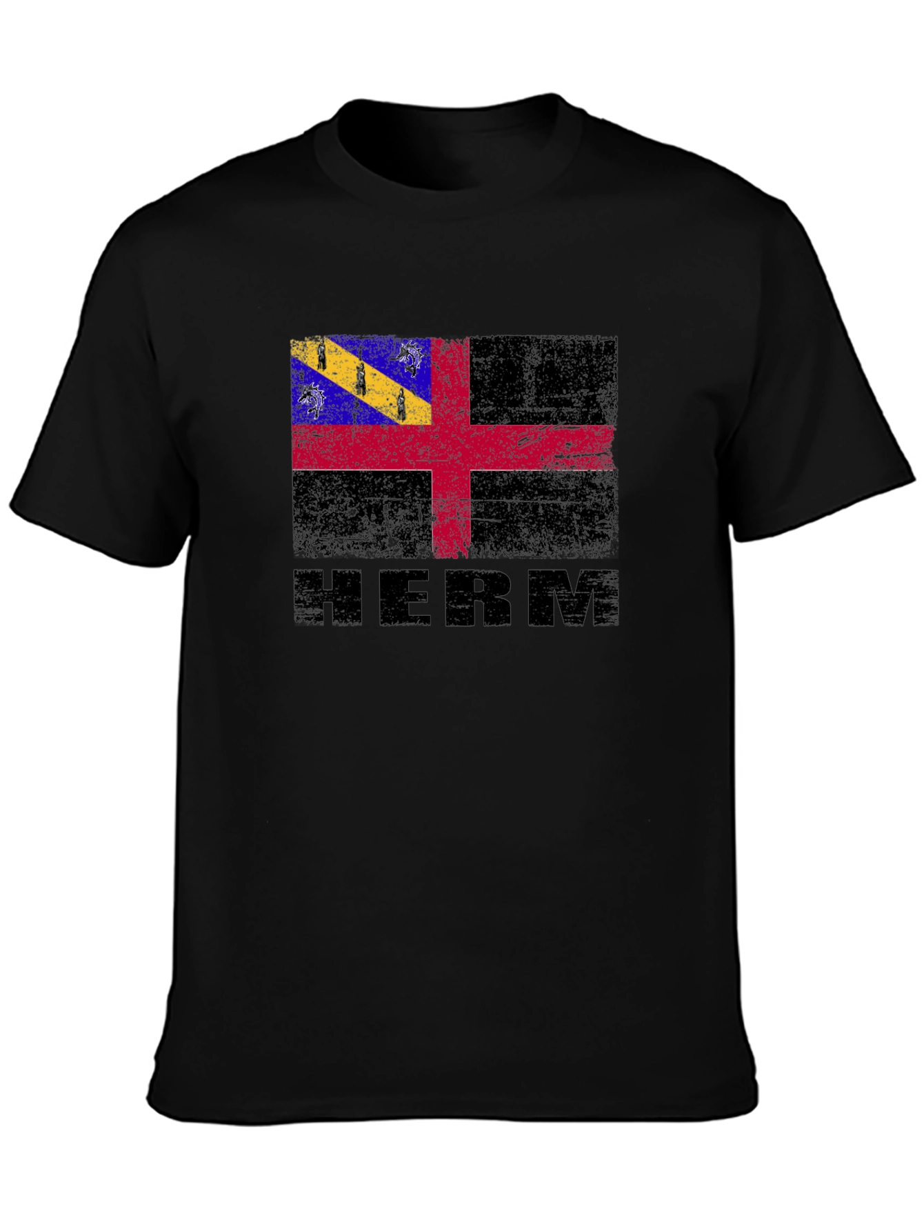 HERM Flag Graphic Tee - Black T-Shirt
