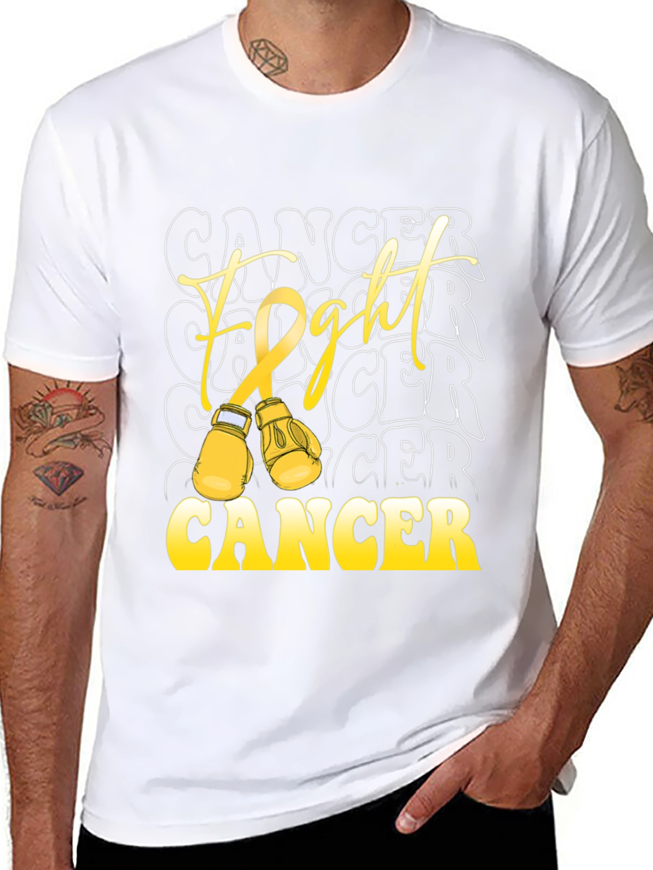 Fight Cancer Tee - Boxing Glove Design