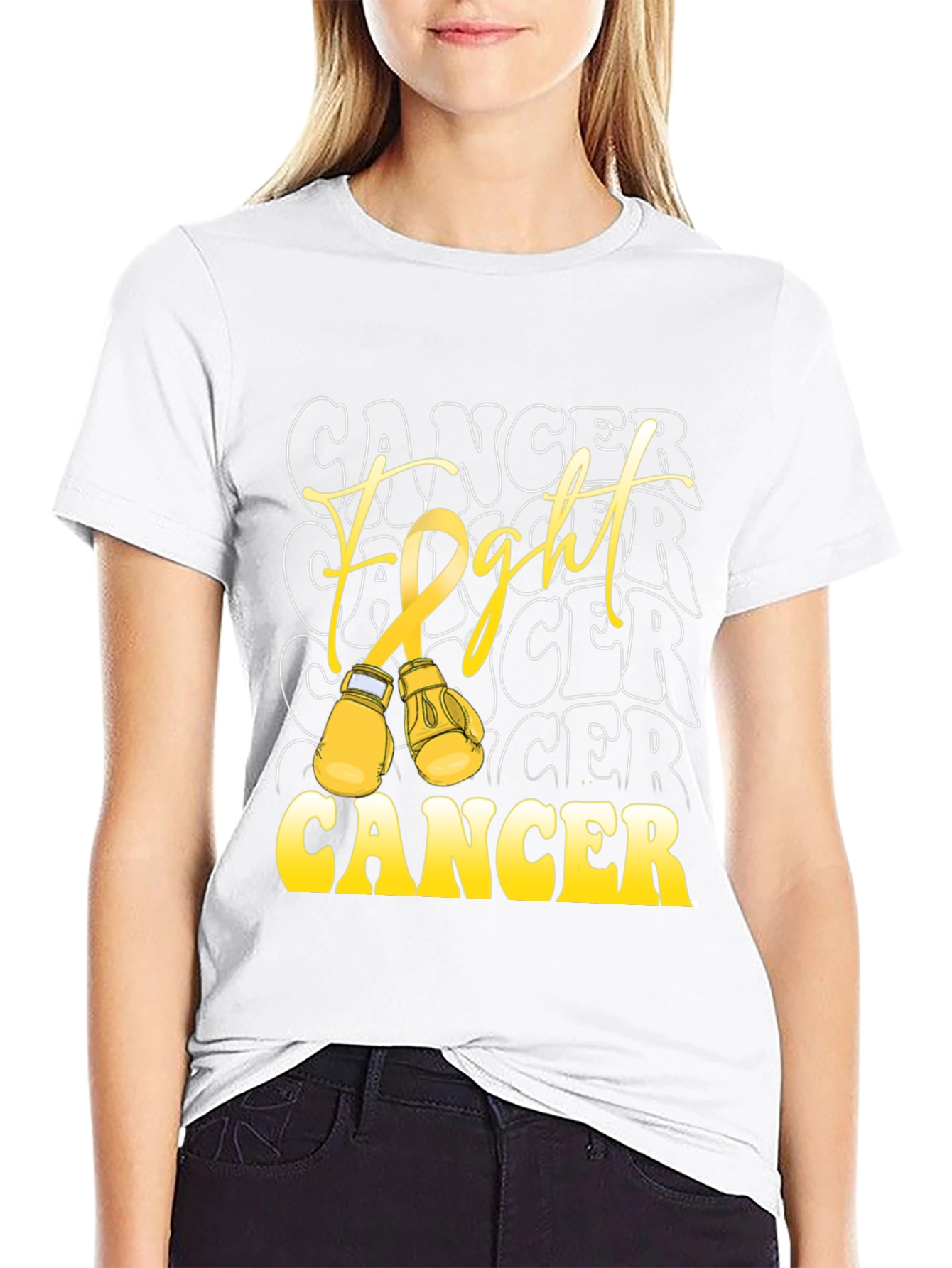 Fight Cancer Tee - Boxing Glove Design