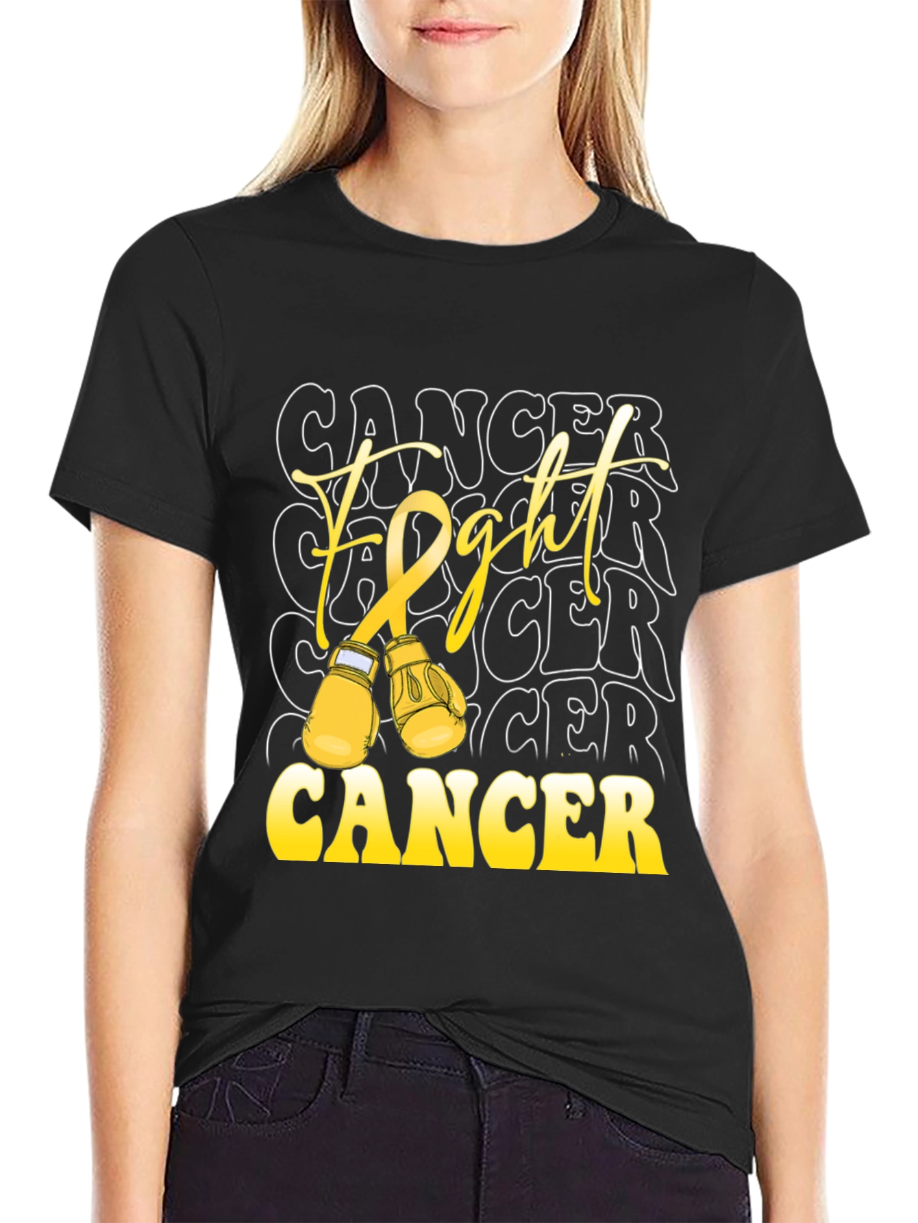 Fight Cancer Tee - Boxing Glove Design
