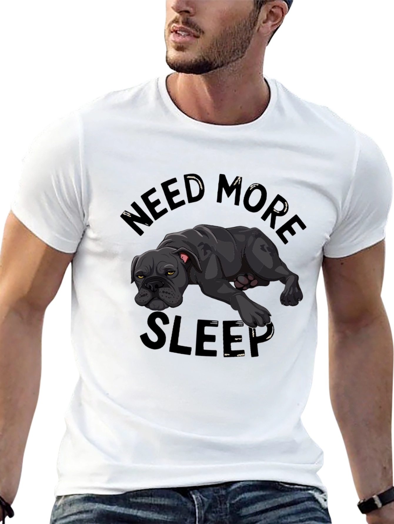 Need More Sleep Dog Graphic T-Shirt