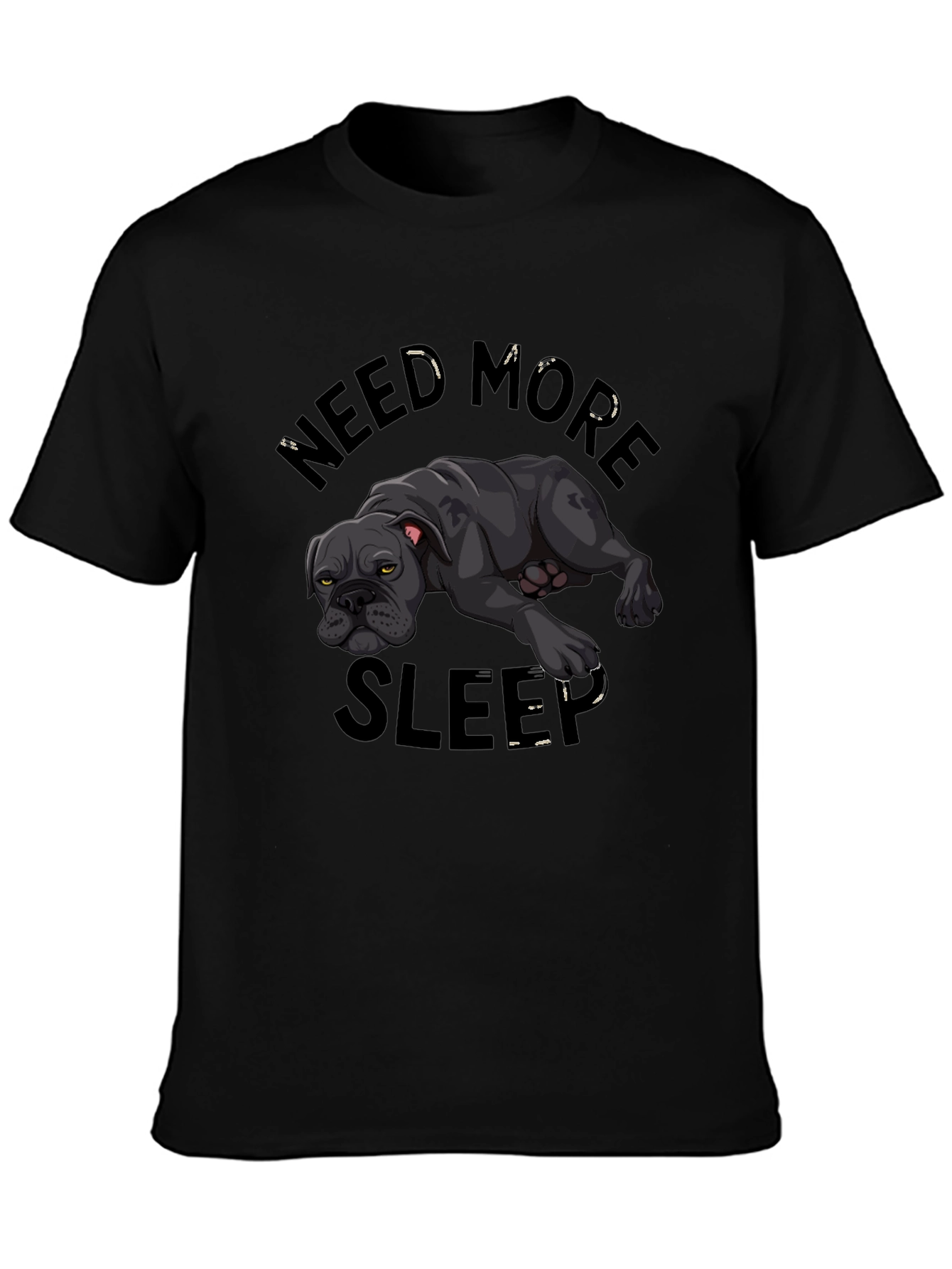 Need More Sleep Dog Graphic T-Shirt