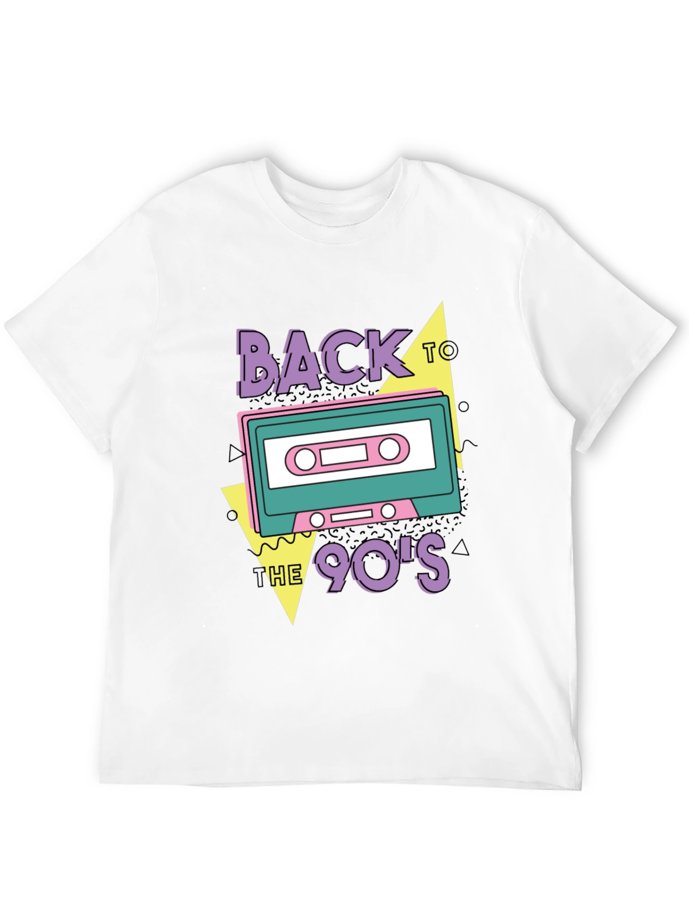 Back to the 90s Cassette Tape Black T-Shirt