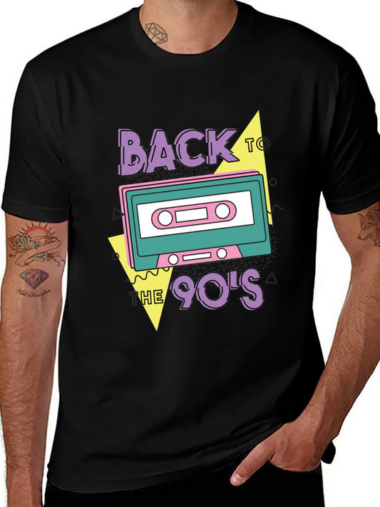 Back to the 90s Cassette Tape Black T-Shirt