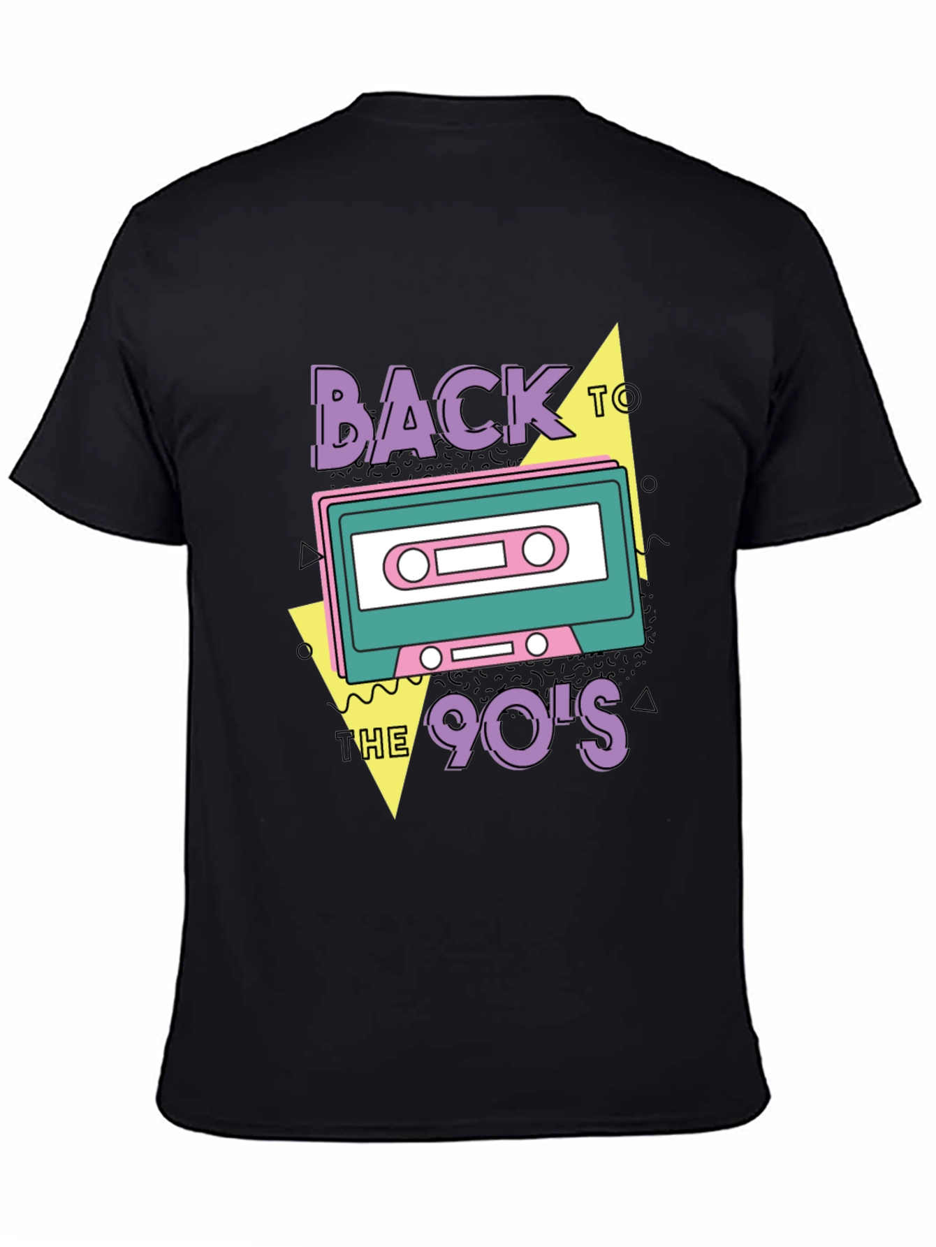 Back to the 90s Cassette Tape Black T-Shirt
