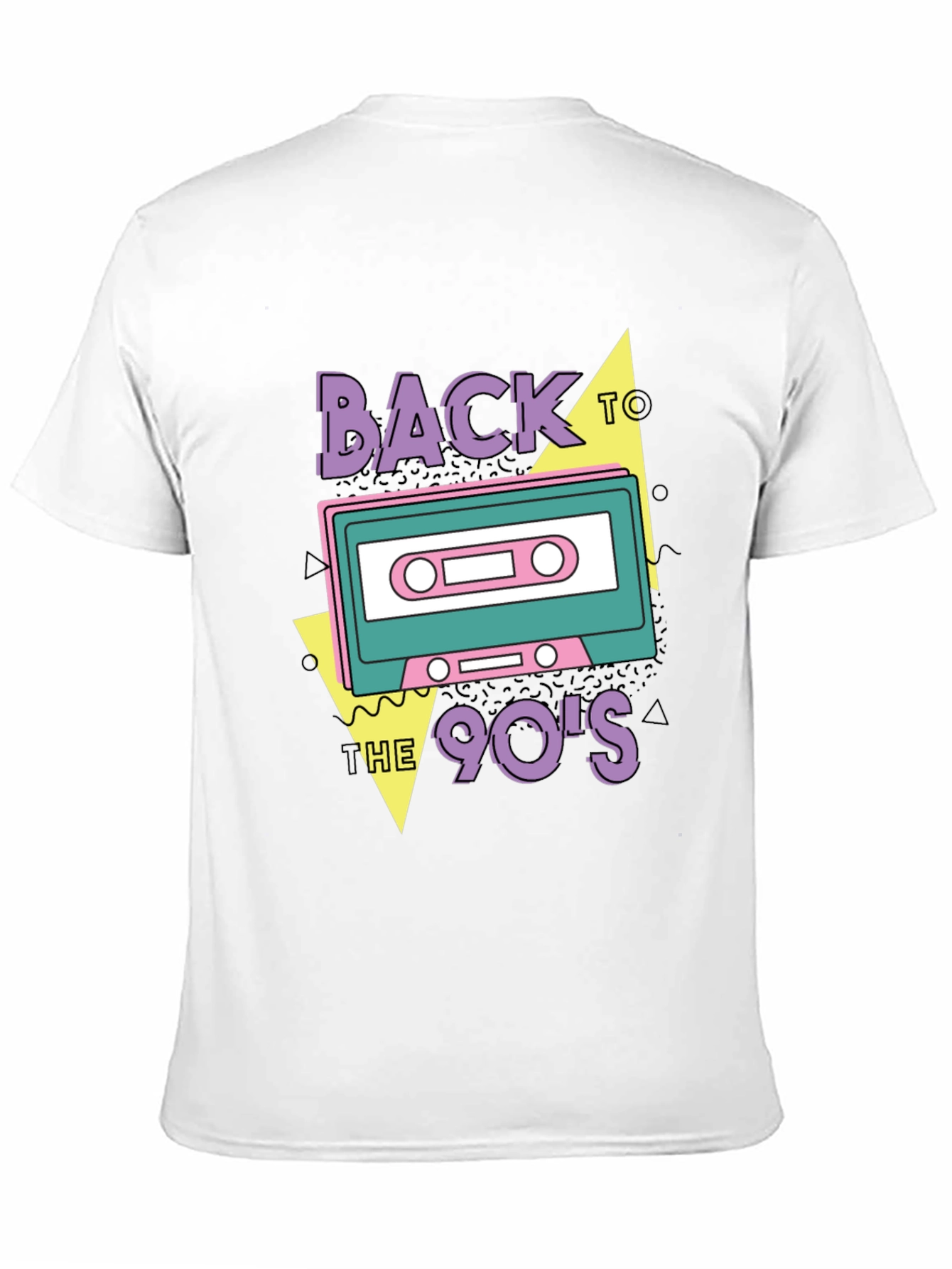 Back to the 90s Cassette Tape Black T-Shirt