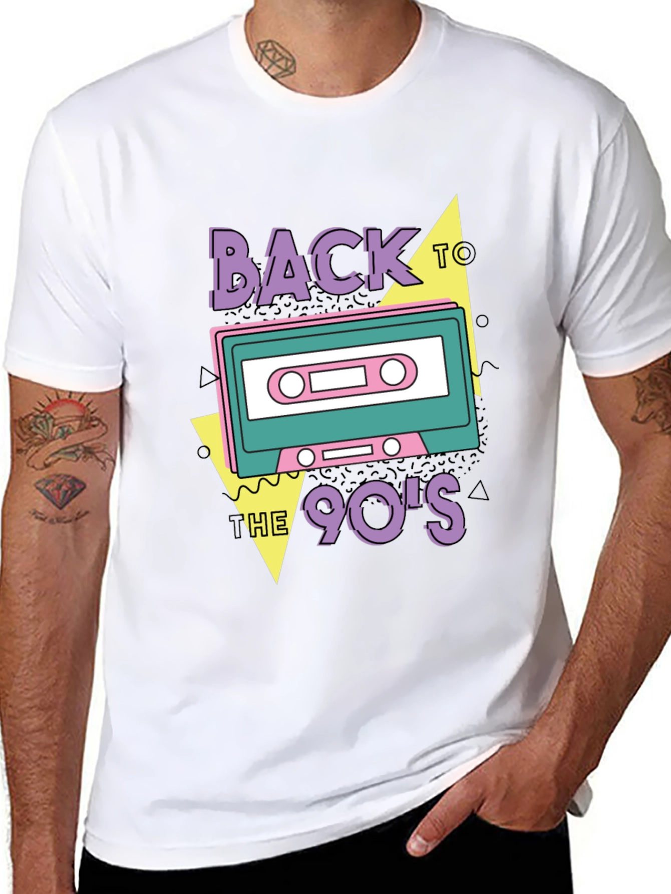 Back to the 90s Cassette Tape Black T-Shirt