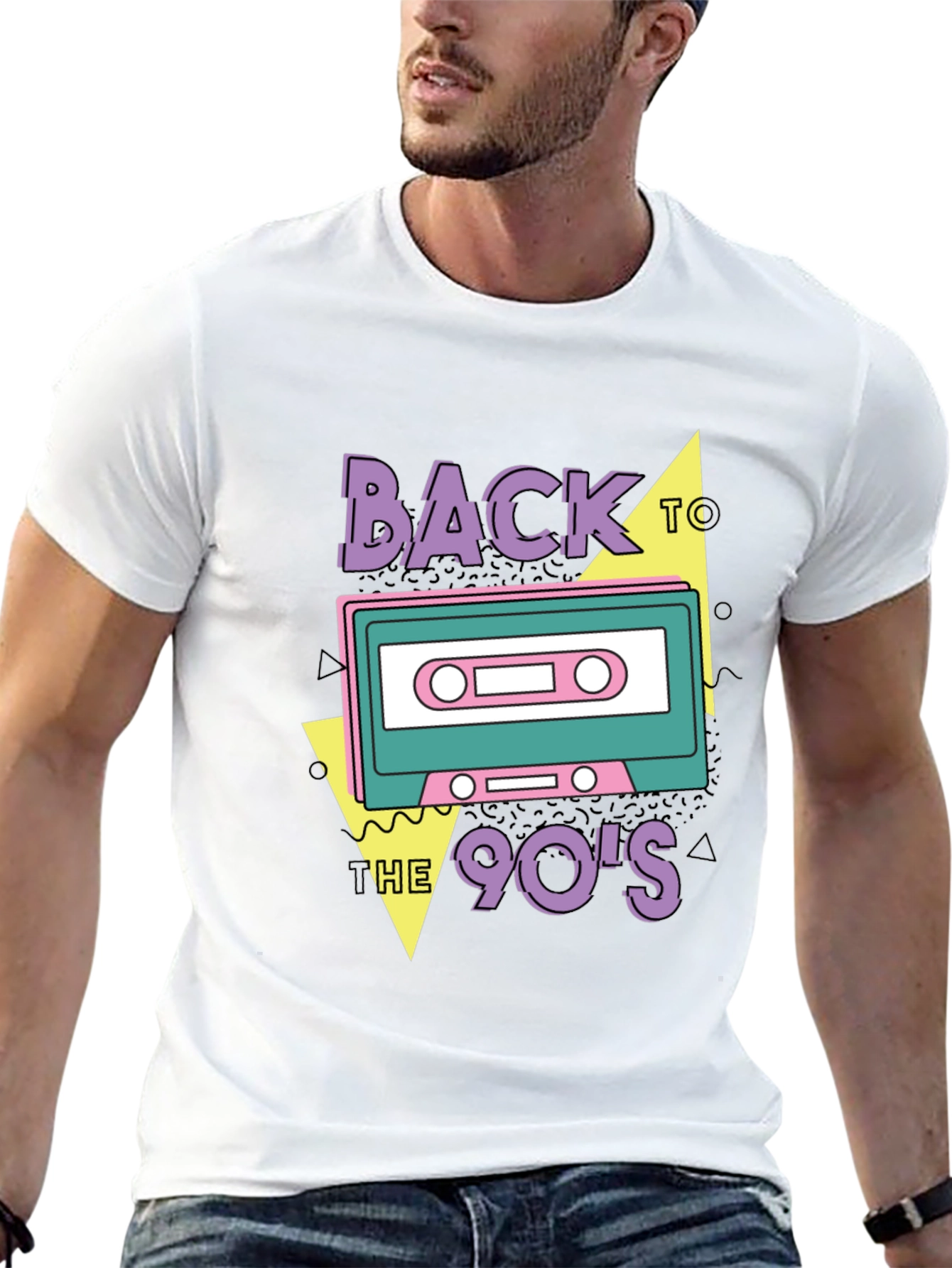 Back to the 90s Cassette Tape Black T-Shirt
