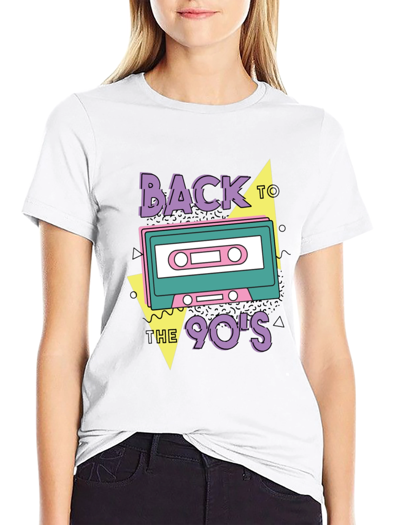 Back to the 90s Cassette Tape Black T-Shirt