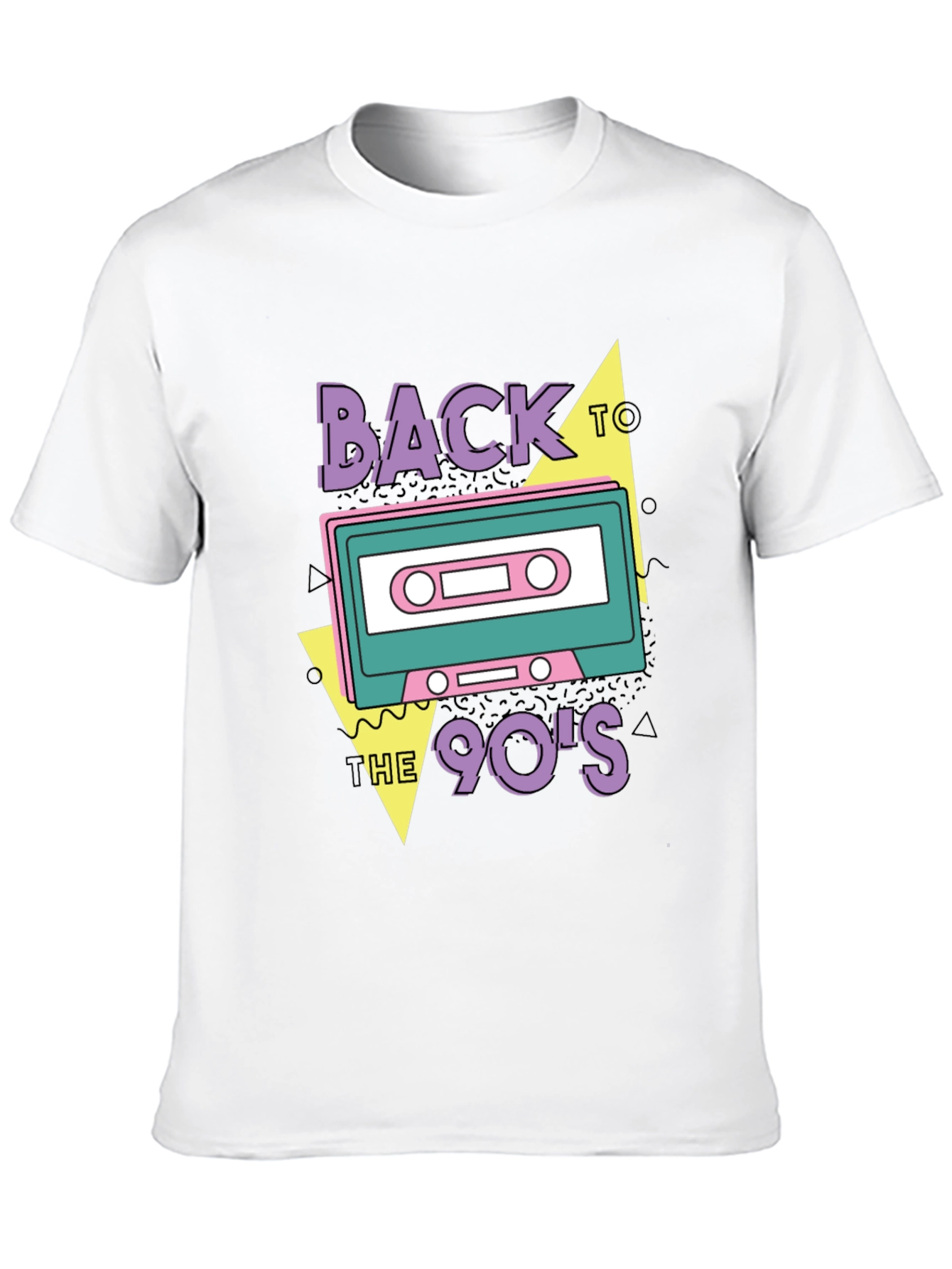 Back to the 90s Cassette Tape Black T-Shirt