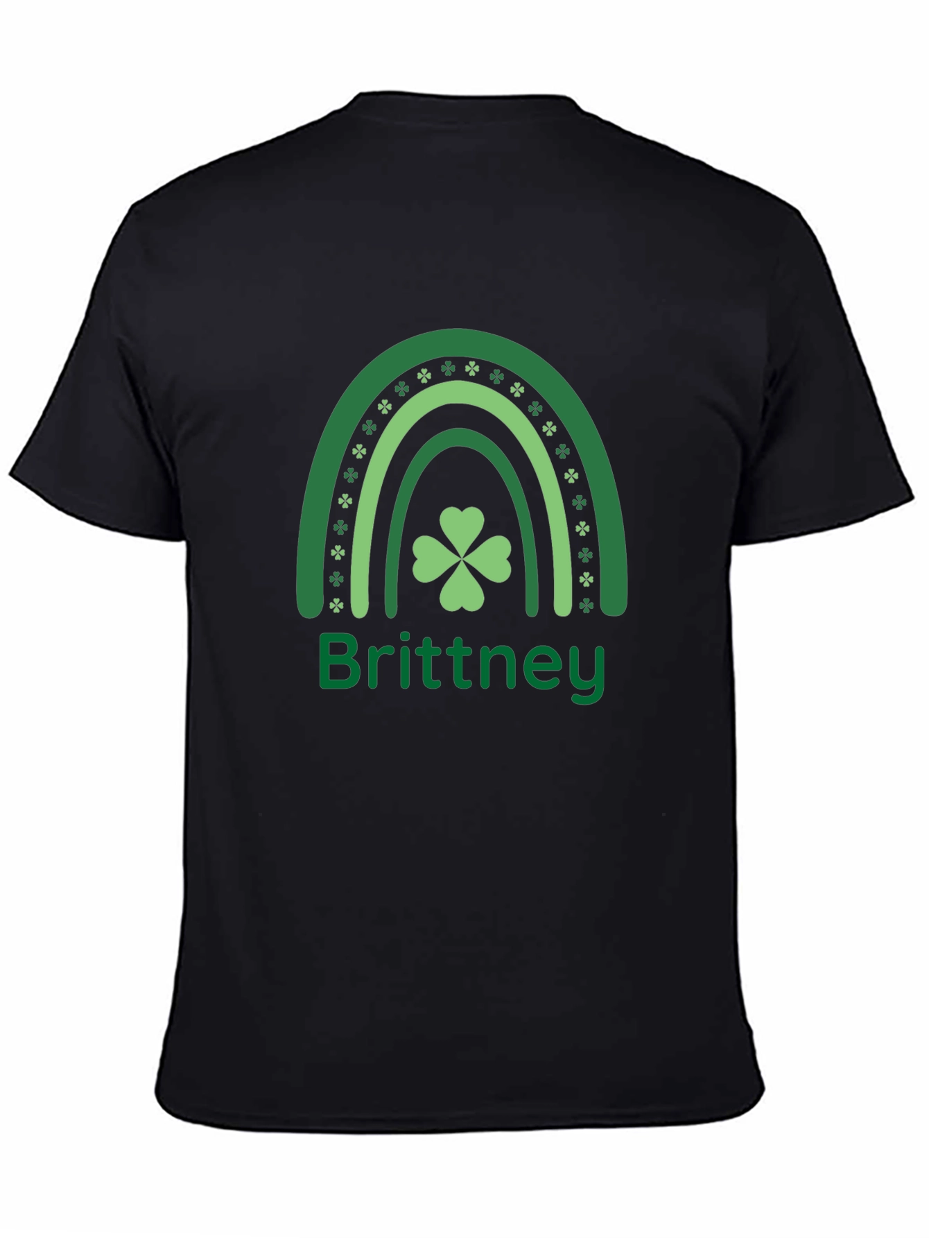 Brittney St. Patricks Day Clover Rainbow T-Shirt