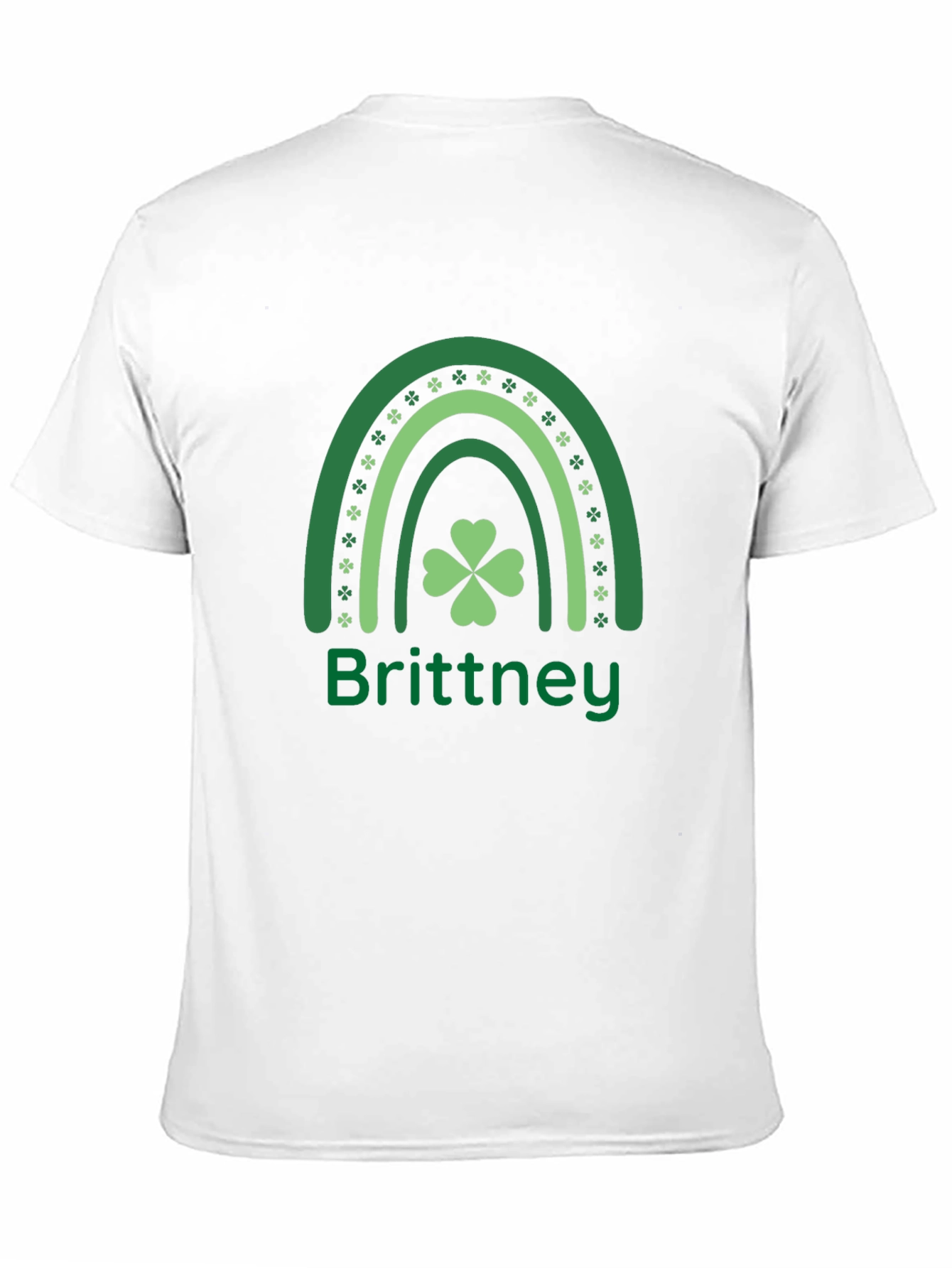 Brittney St. Patricks Day Clover Rainbow T-Shirt