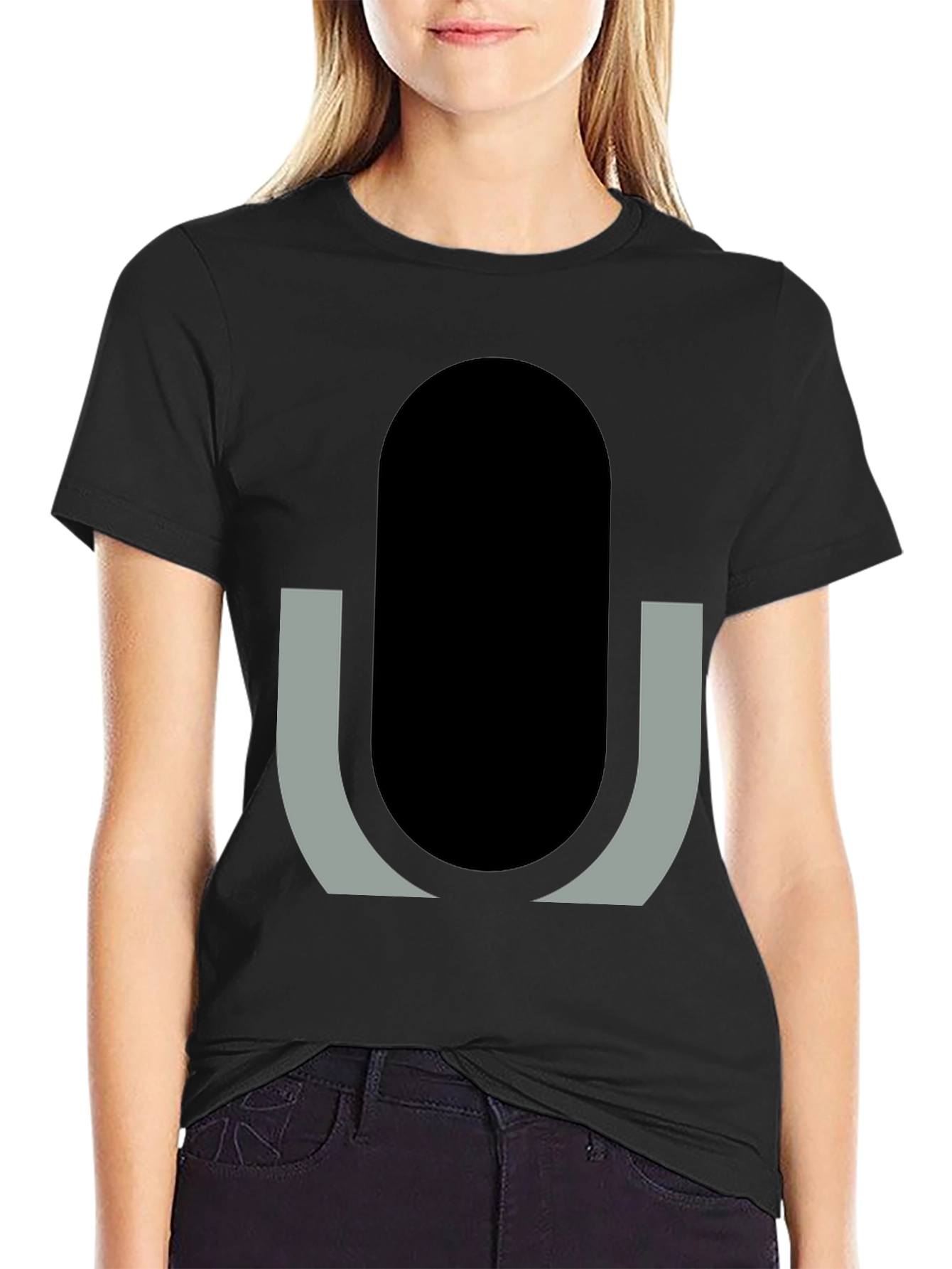 Modern Geometric Graphic Tee - Minimalist Design