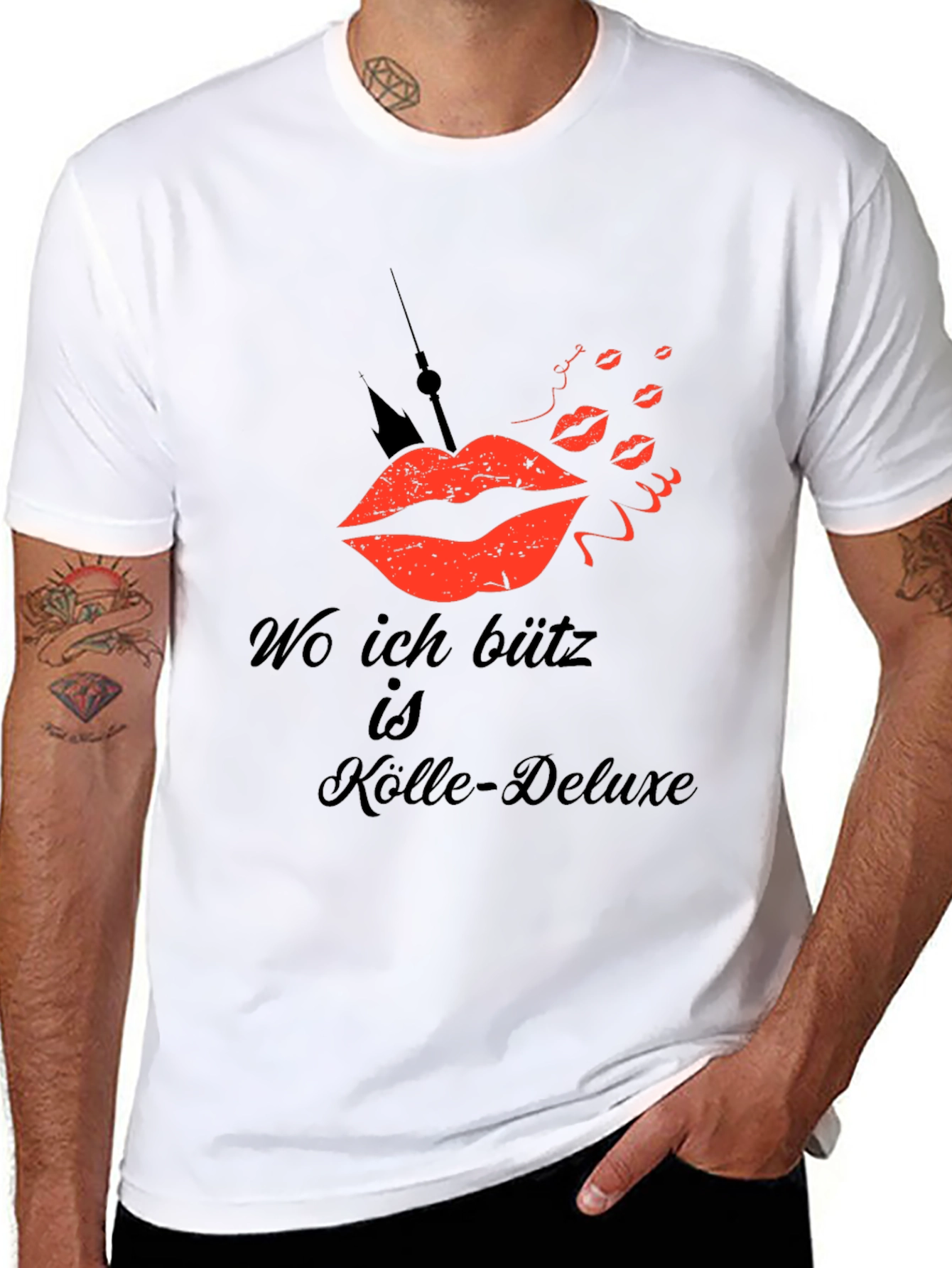 Köln Deluxe Mens Black Graphic Tee