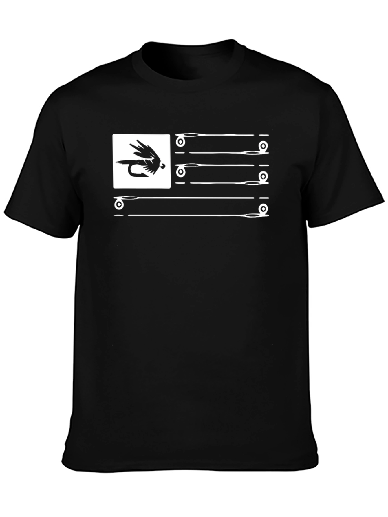 Fishing Fly USA Flag T-Shirt
