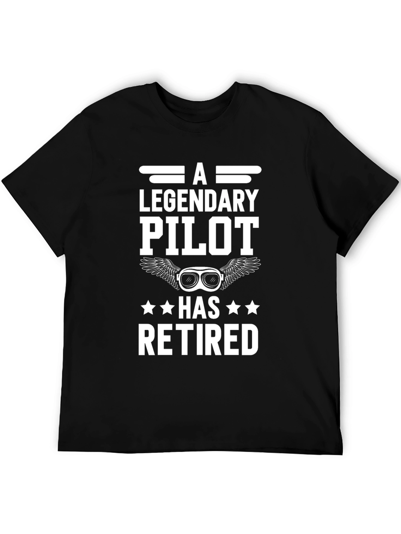 Legendary Pilot Retired T-Shirt - Black