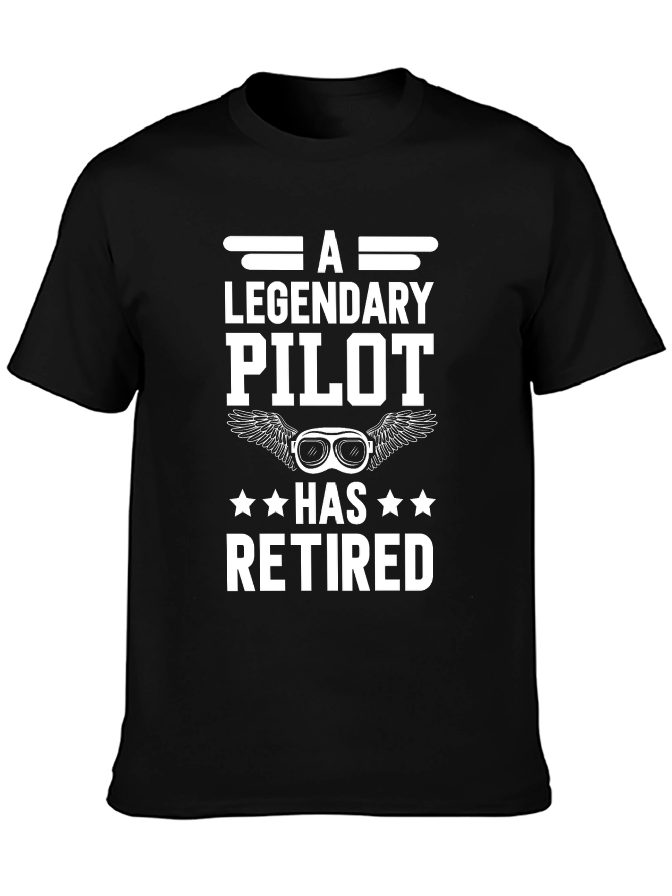 Legendary Pilot Retired T-Shirt - Black