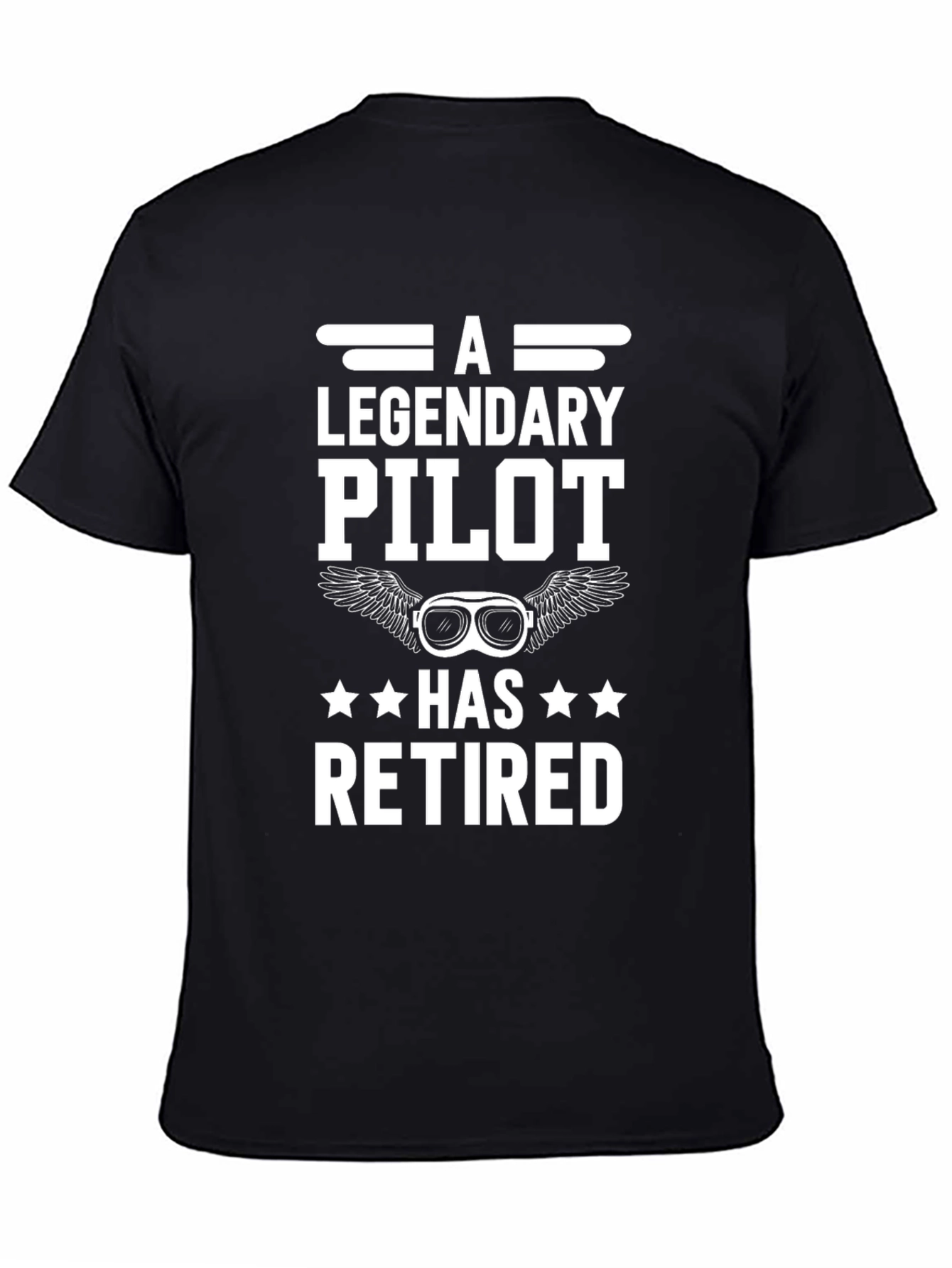 Legendary Pilot Retired T-Shirt - Black