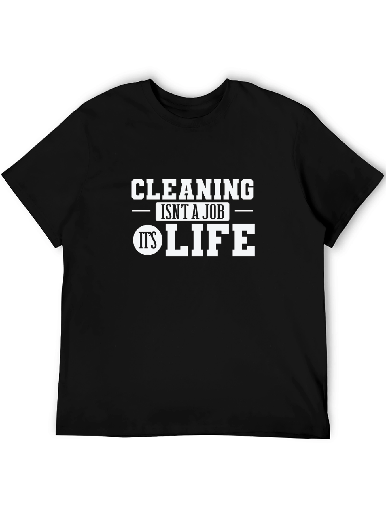 Cleaning is Life Graphic Tee - Black