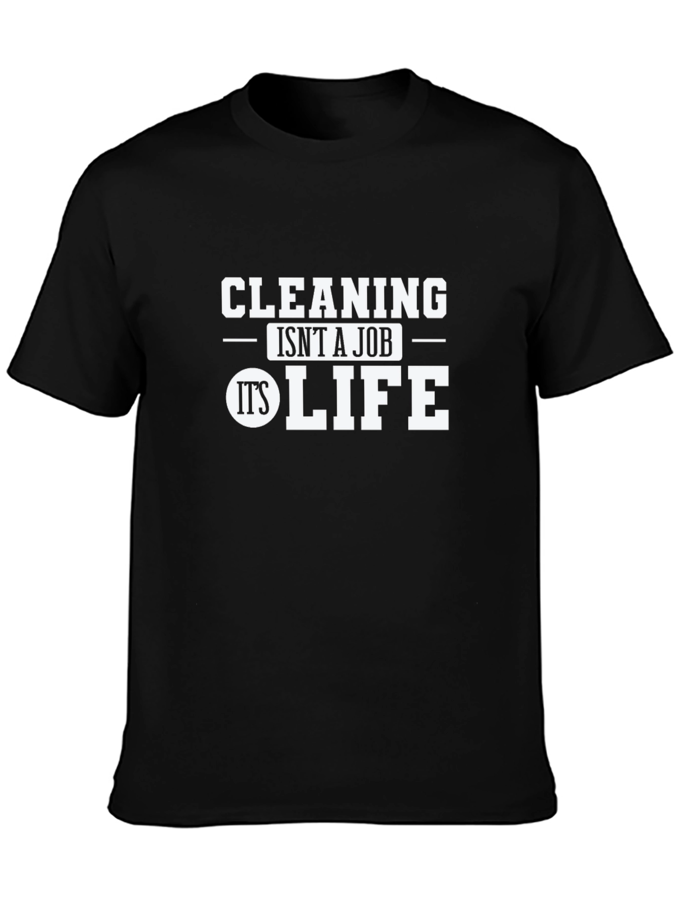 Cleaning is Life Graphic Tee - Black