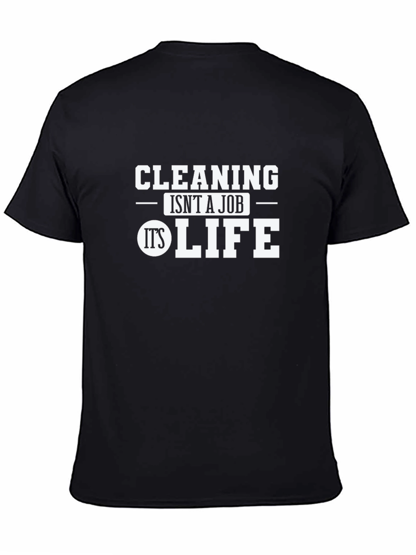 Cleaning is Life Graphic Tee - Black