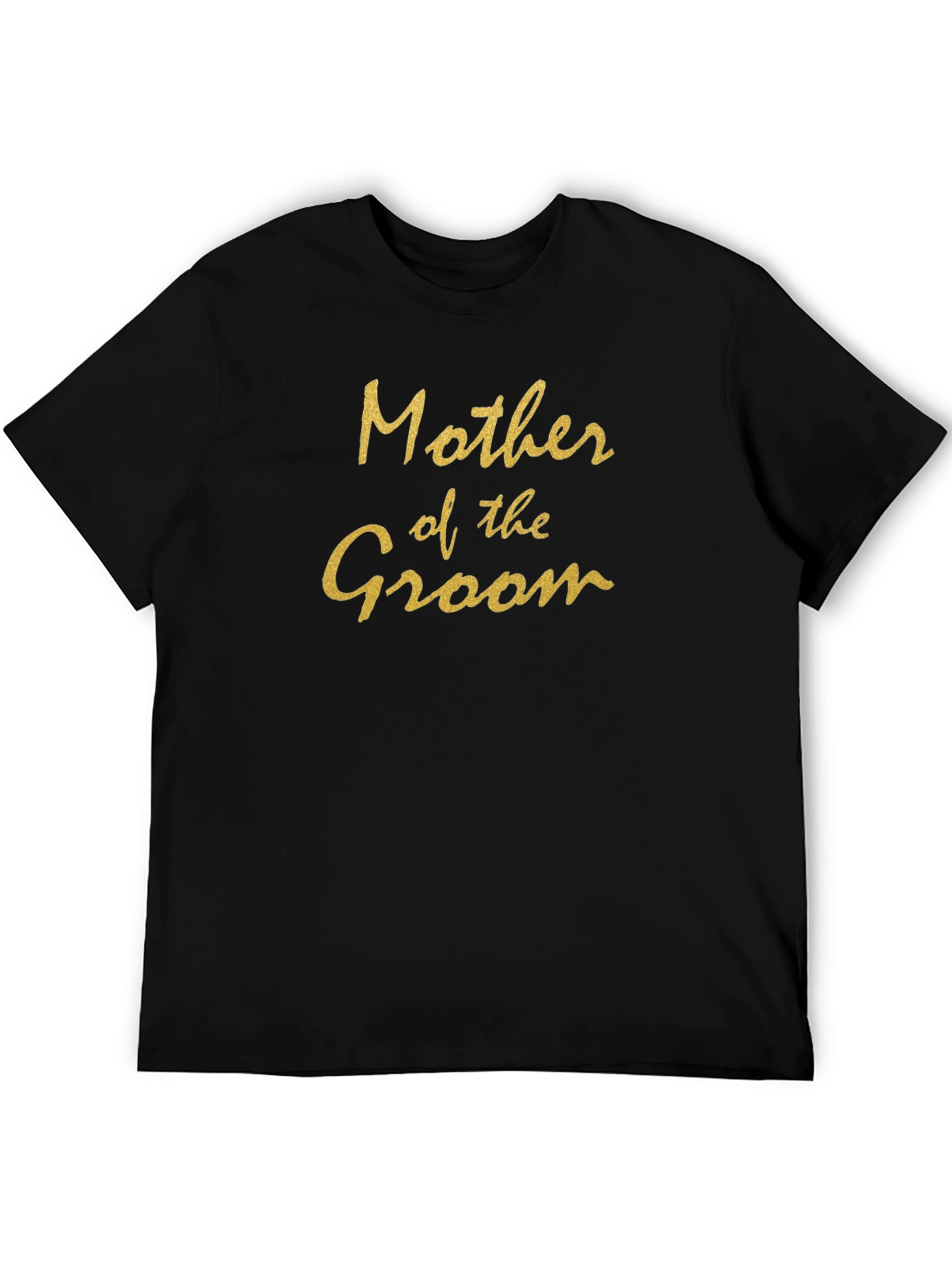 Mother of the Groom T-Shirt Black Cotton