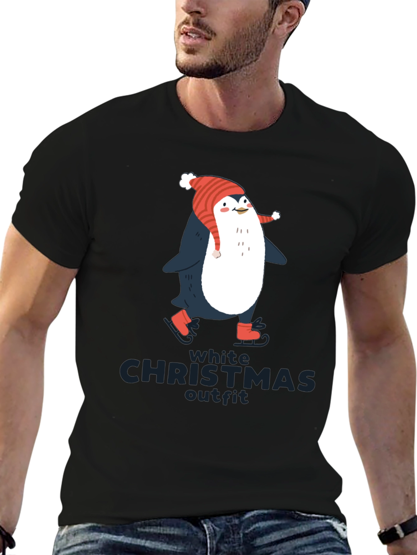 Penguin Christmas Outfit T-Shirt