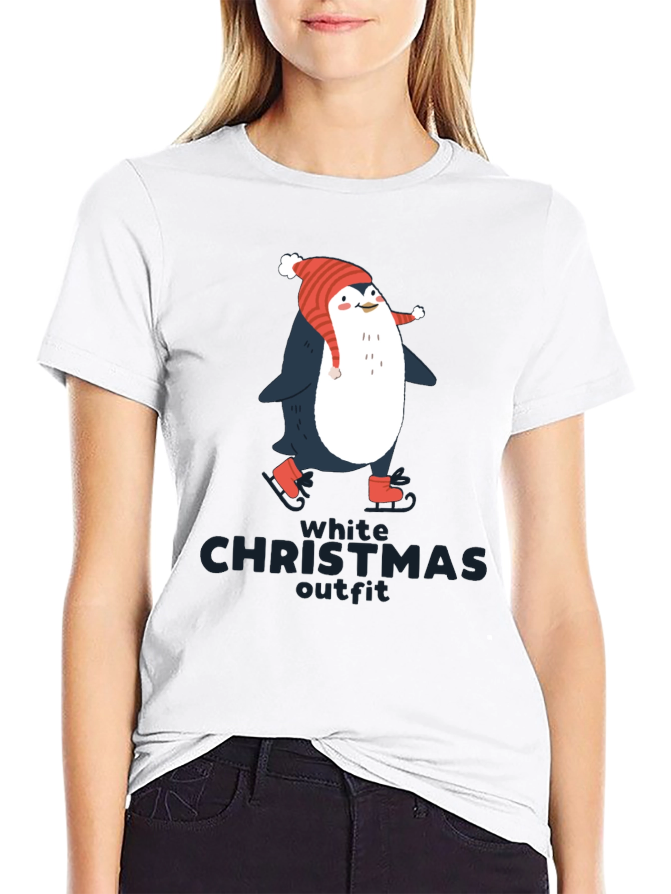 Penguin Christmas Outfit T-Shirt