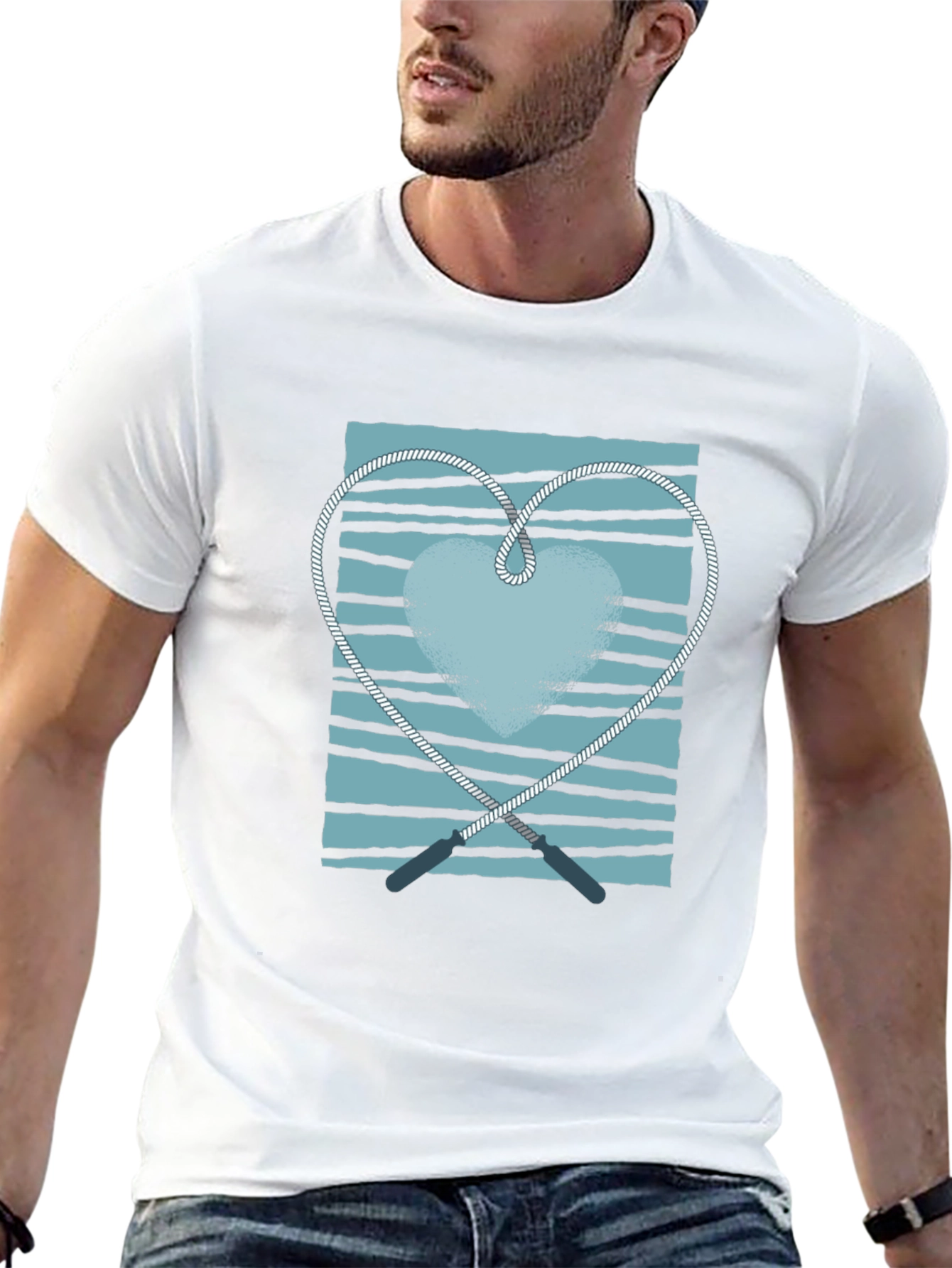Jump Rope Heart Graphic Tee