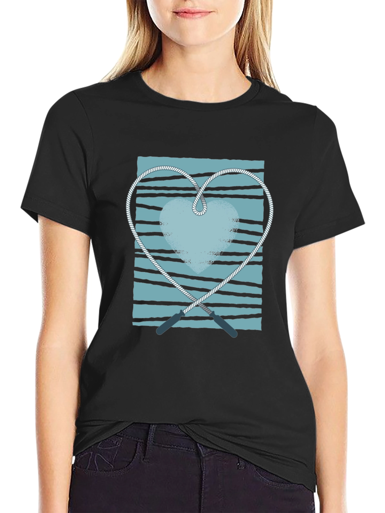 Jump Rope Heart Graphic Tee
