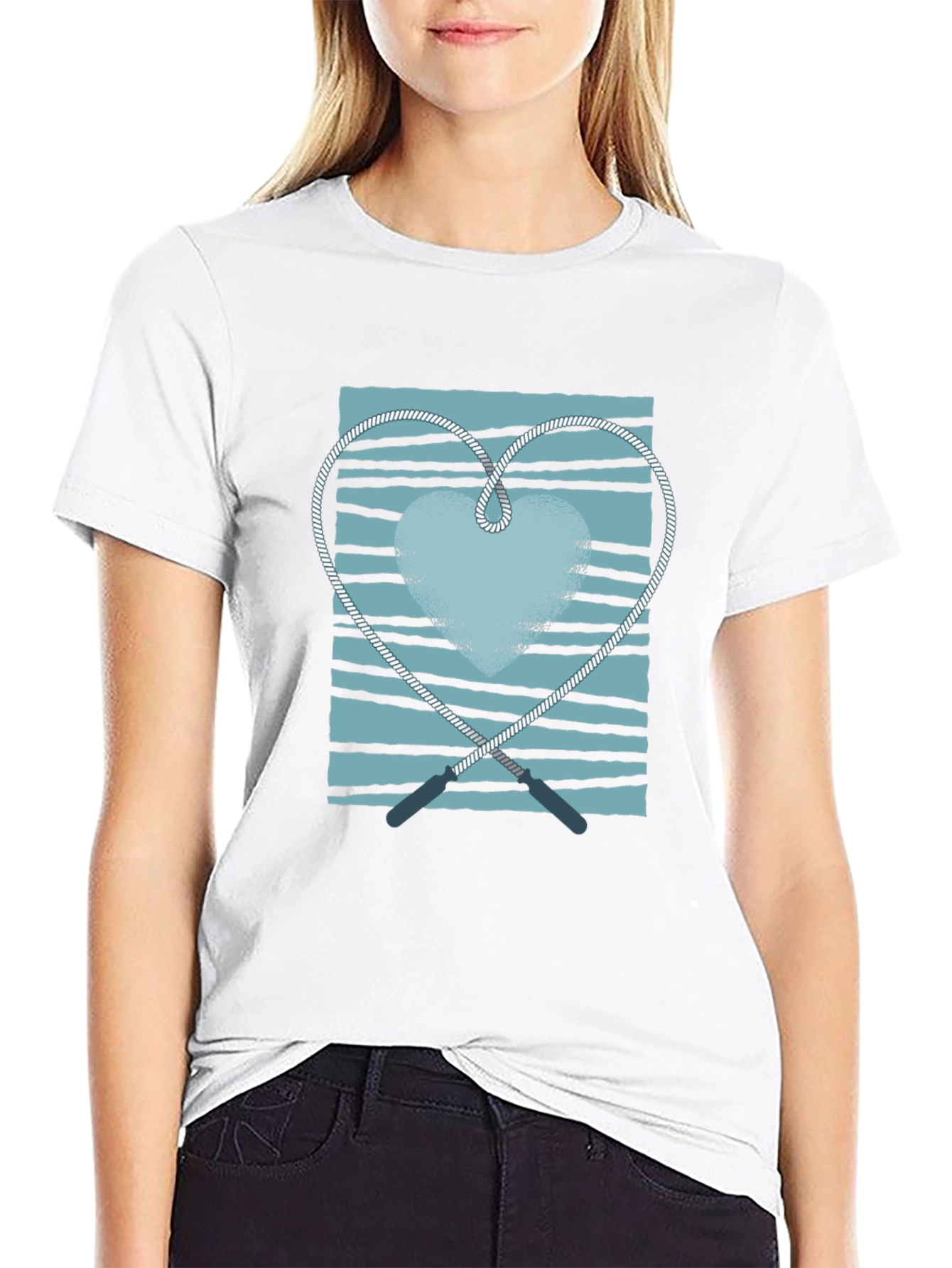 Jump Rope Heart Graphic Tee