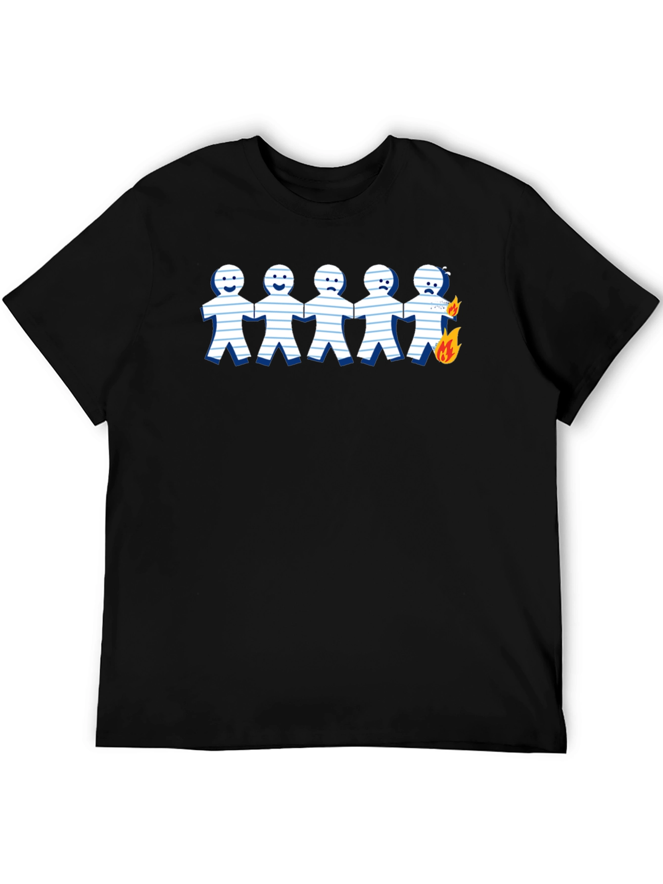 Burning Paper Doll T-Shirt - Unique Graphic Tee