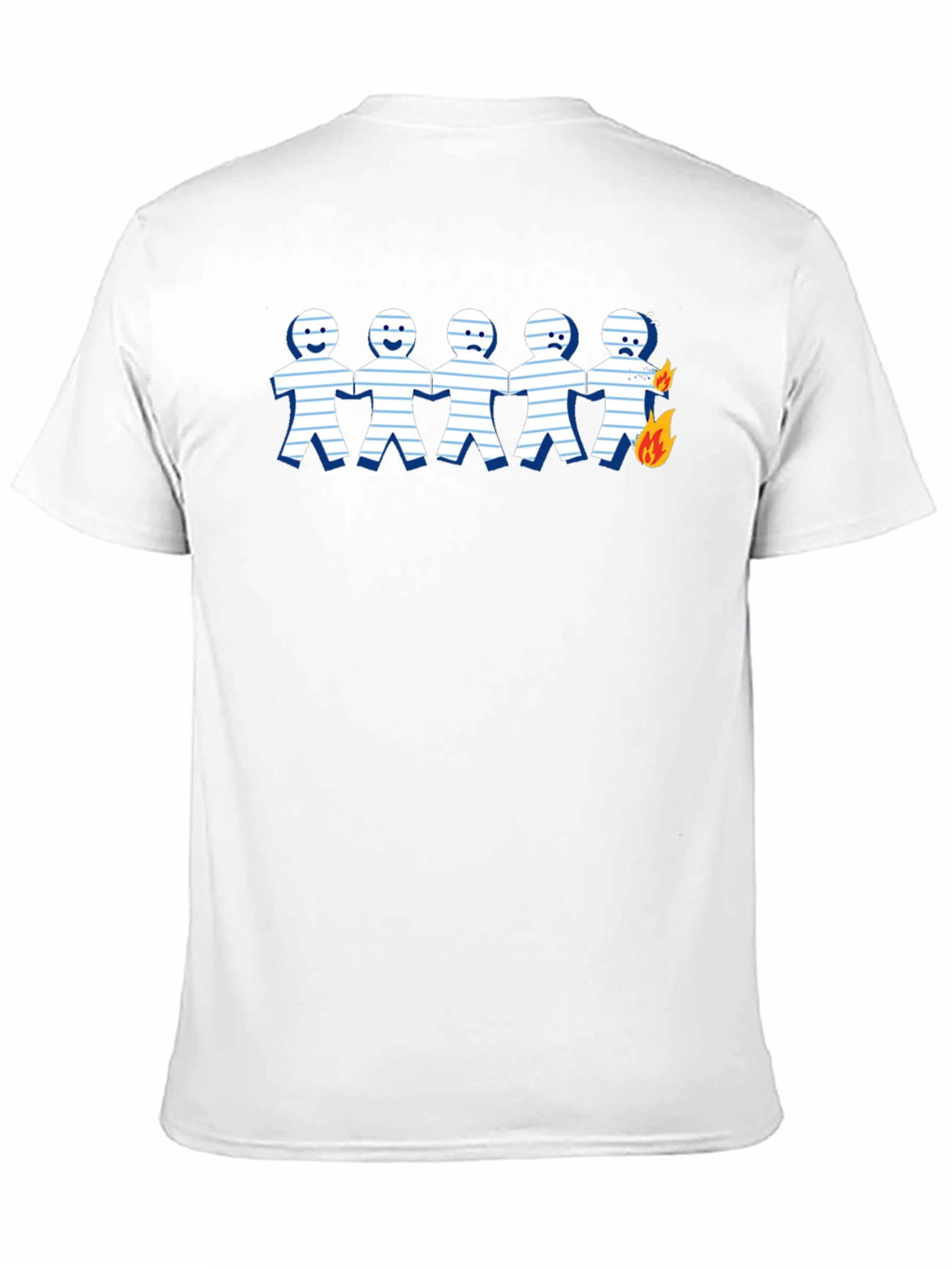 Burning Paper Doll T-Shirt - Unique Graphic Tee