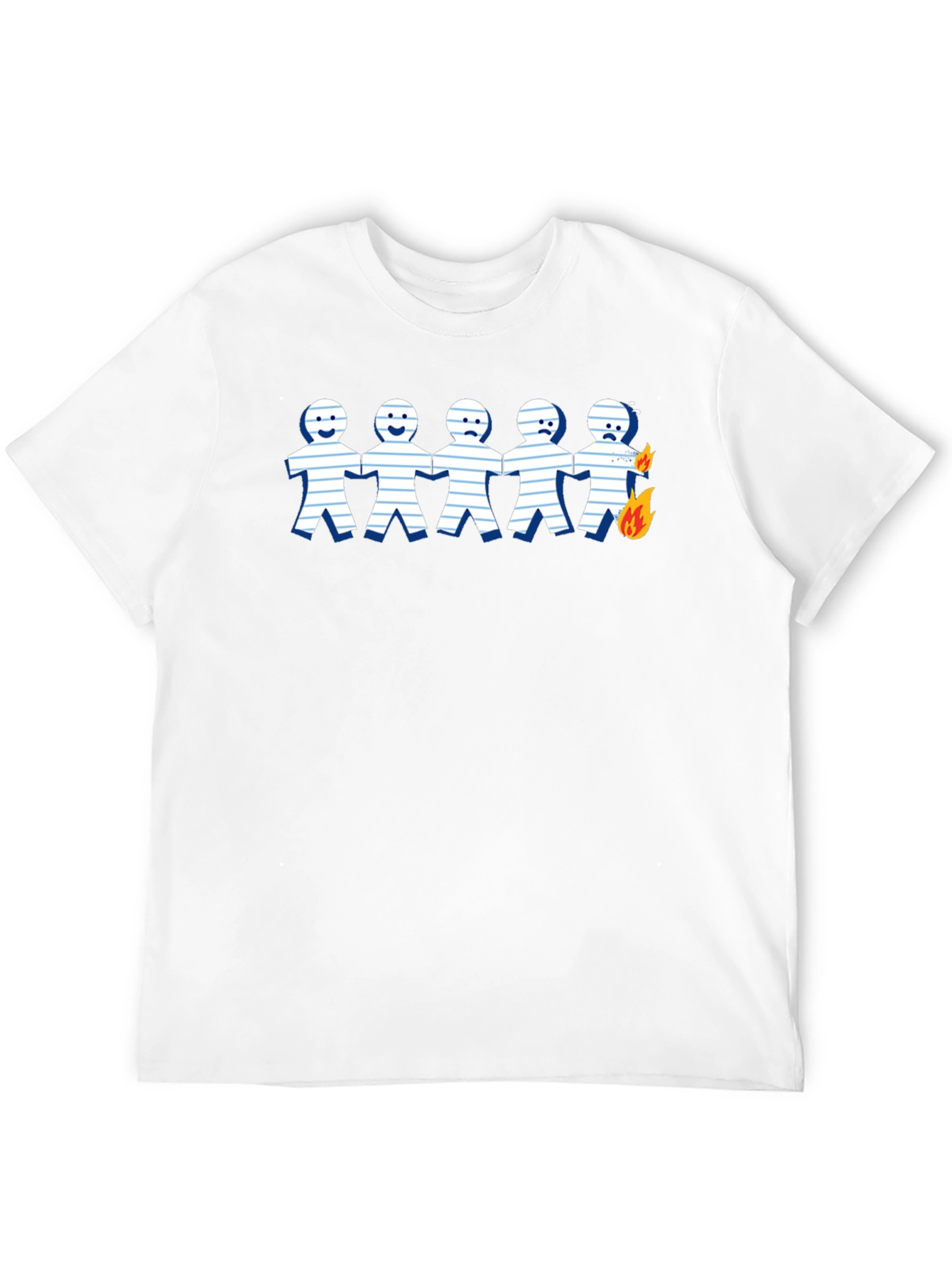 Burning Paper Doll T-Shirt - Unique Graphic Tee