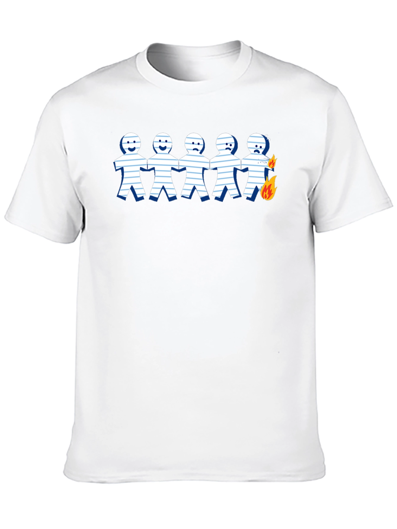 Burning Paper Doll T-Shirt - Unique Graphic Tee
