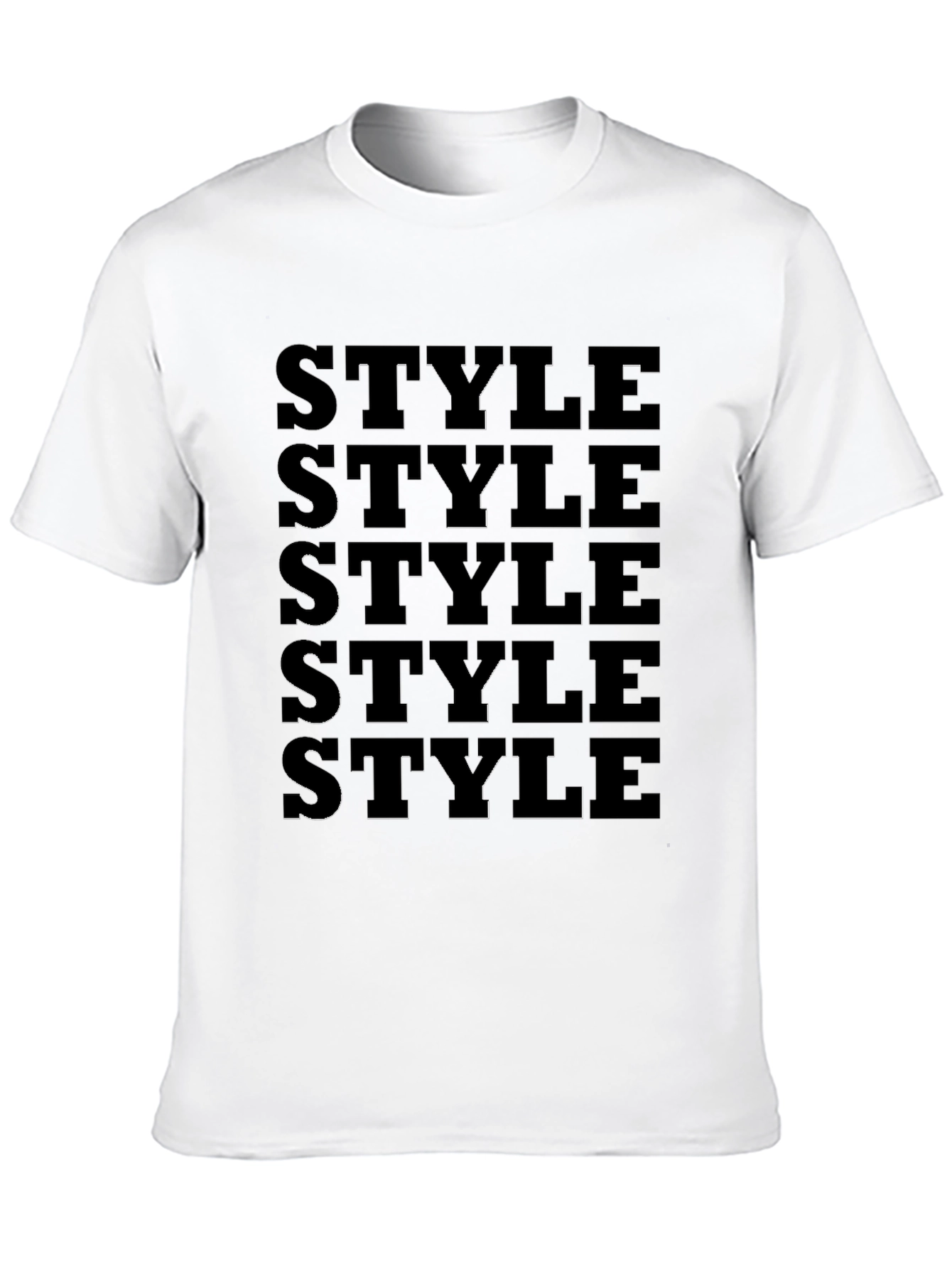 Mens Black Style Graphic Print T-Shirt