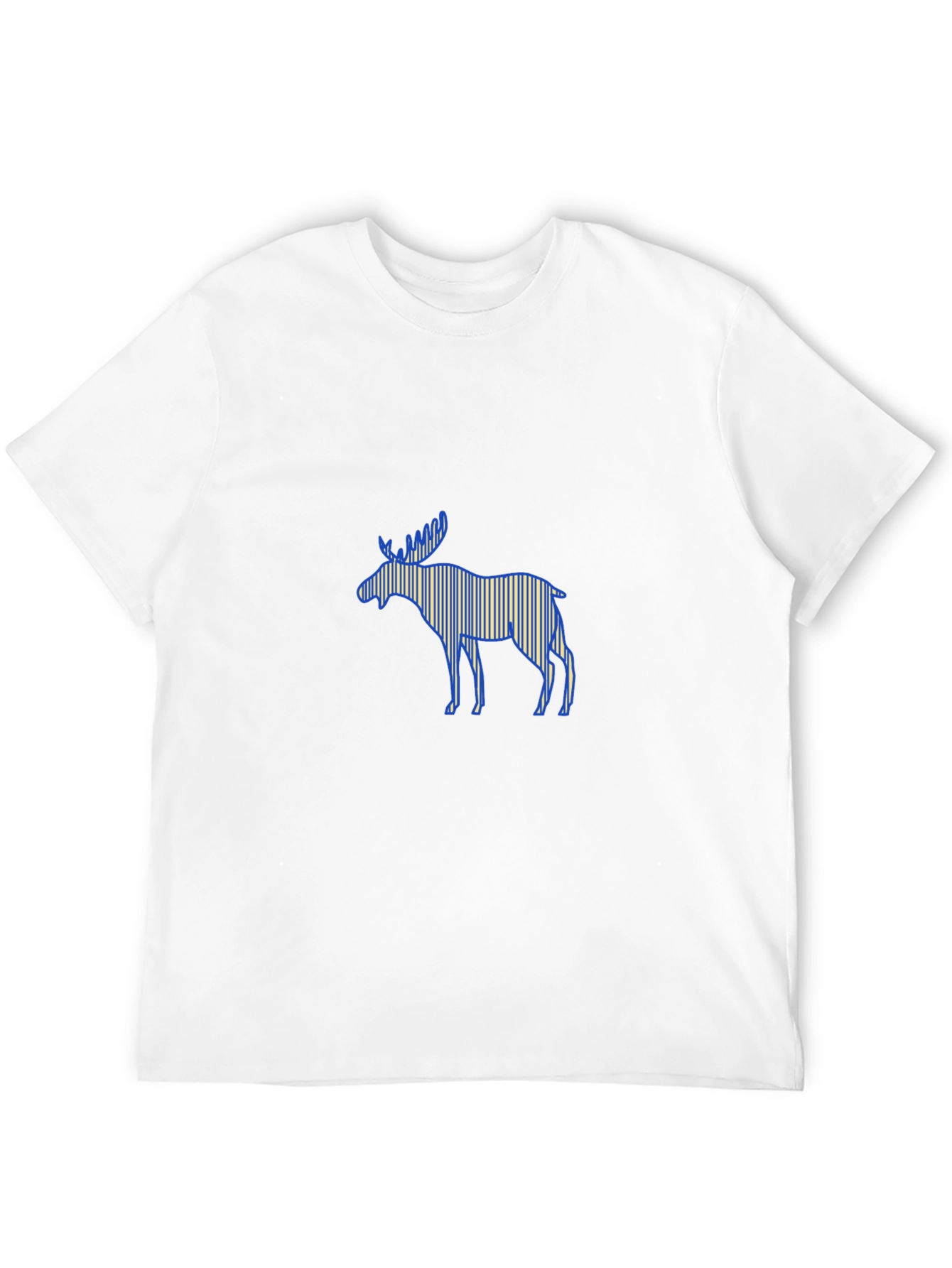 Moose Graphic Print Black T-Shirt
