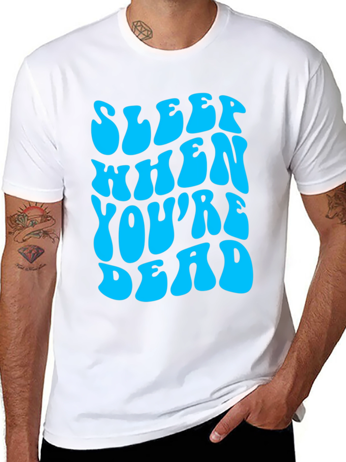 Sleep When Youre Dead Graphic Tee - Black