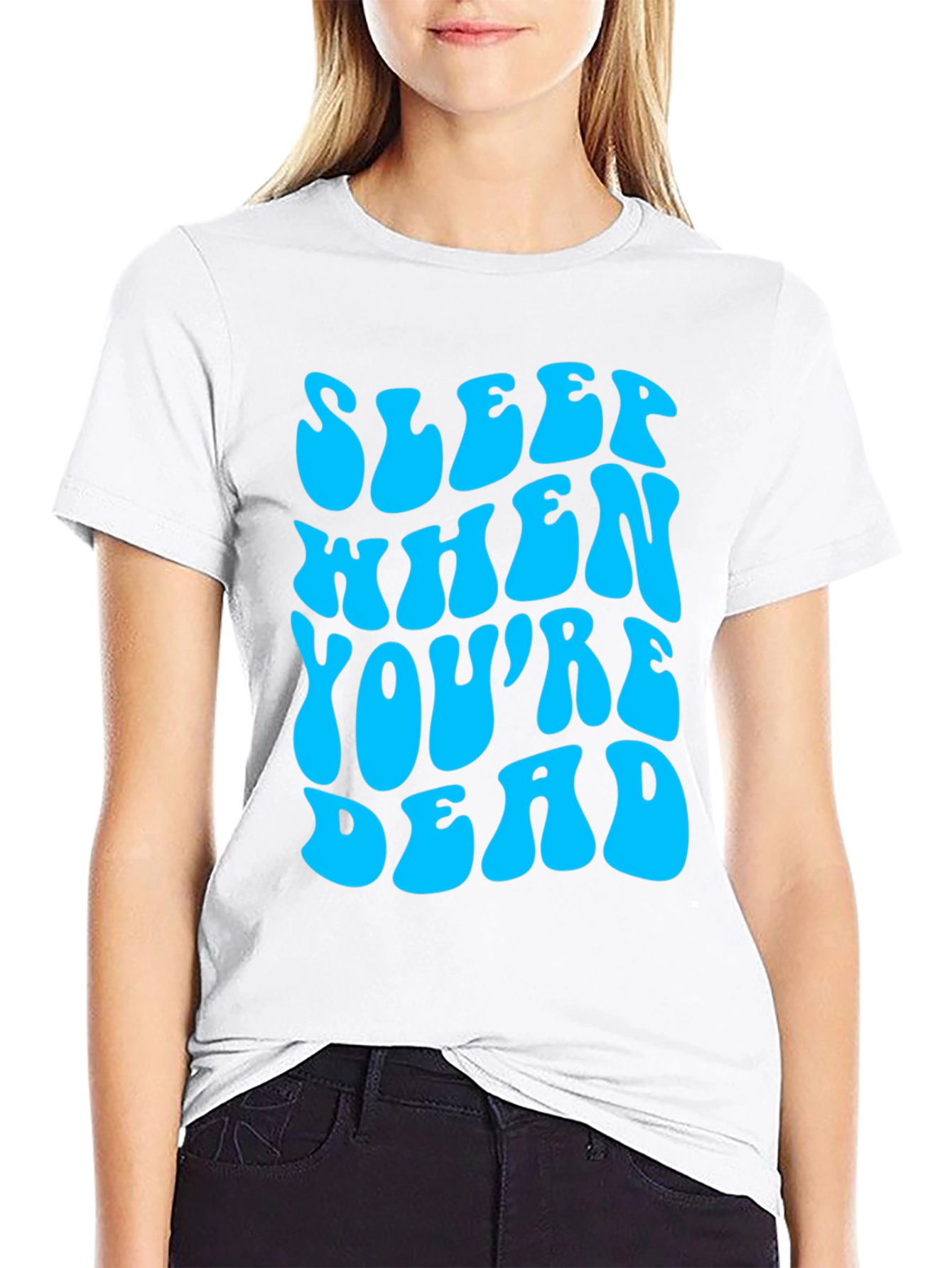 Sleep When Youre Dead Graphic Tee - Black